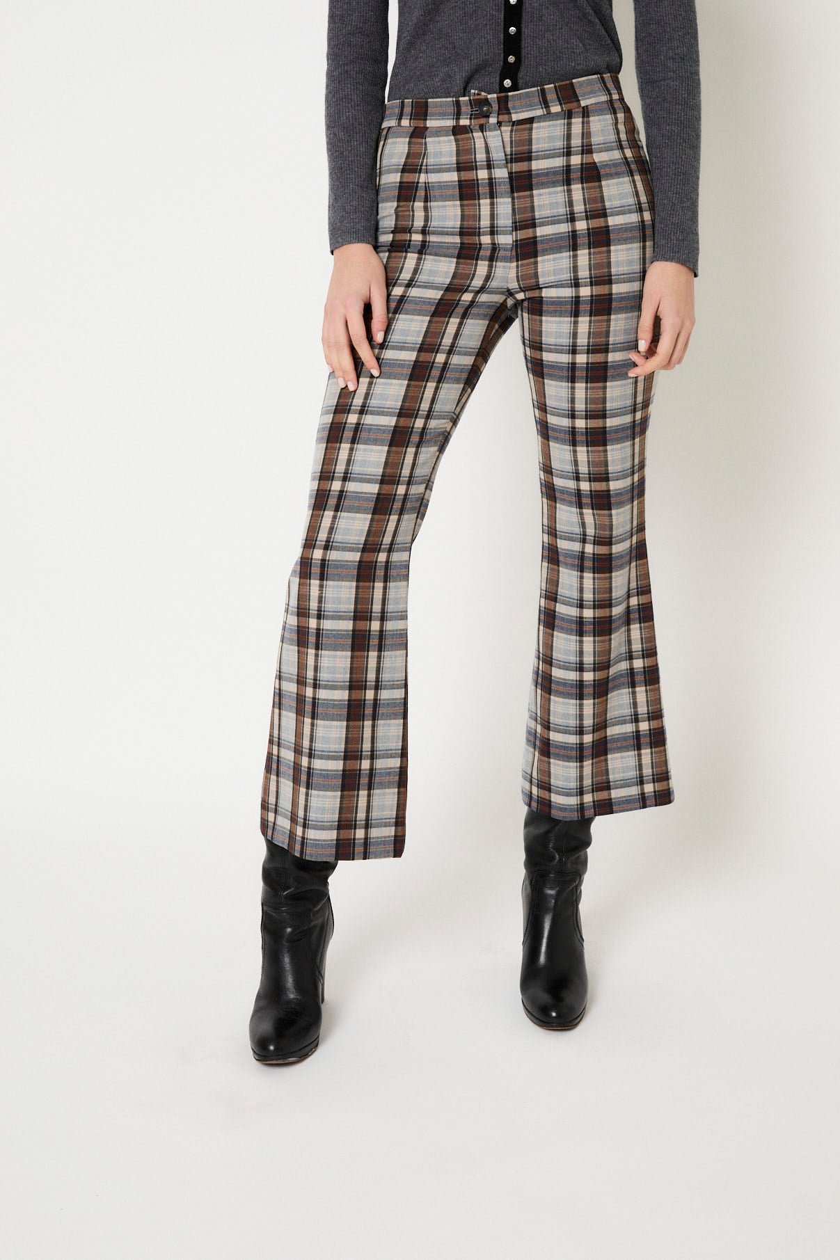 PANTALON SESENTA TARTAN MARRON