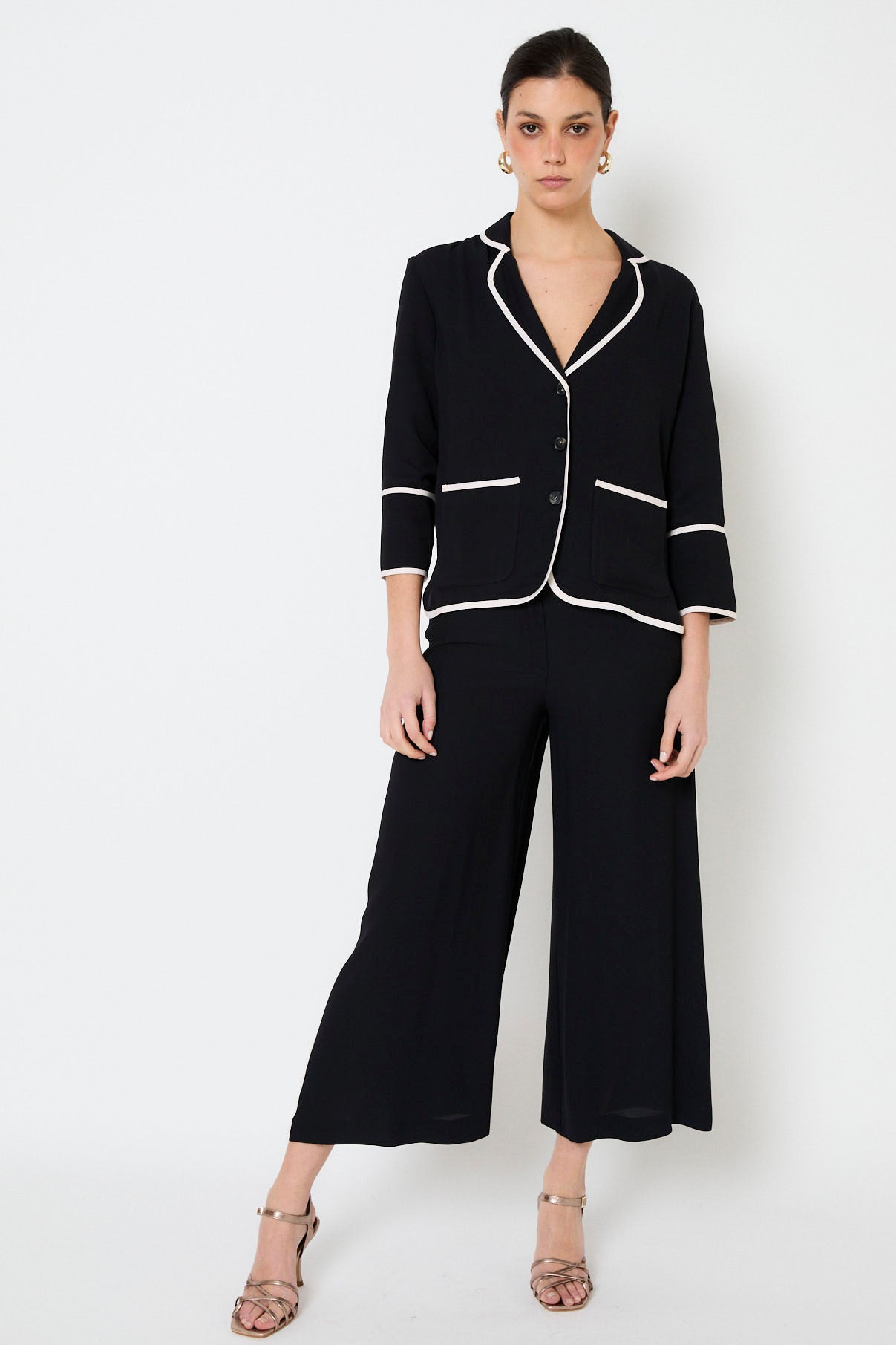 BIES BLACK CRESPON JACKET