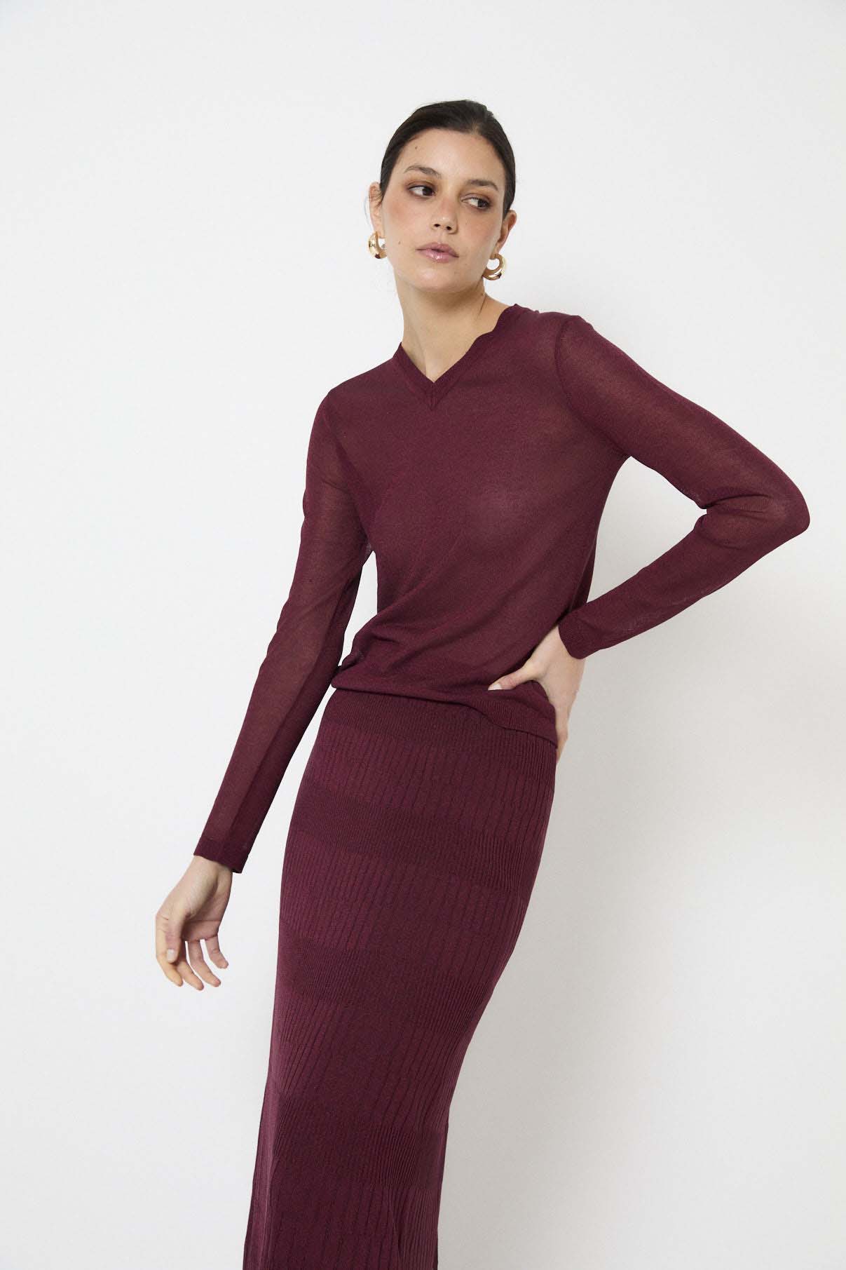 TOTAL LOOK LUREX PUNTO BURGUNDY