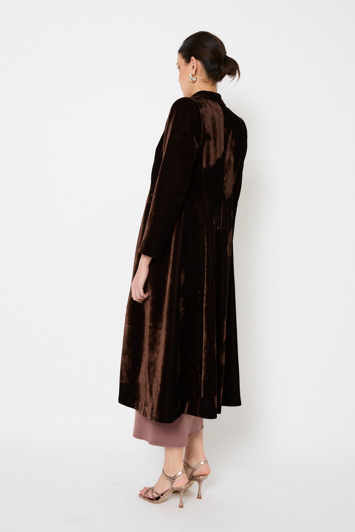 COSIMA BROWN VELVET COAT