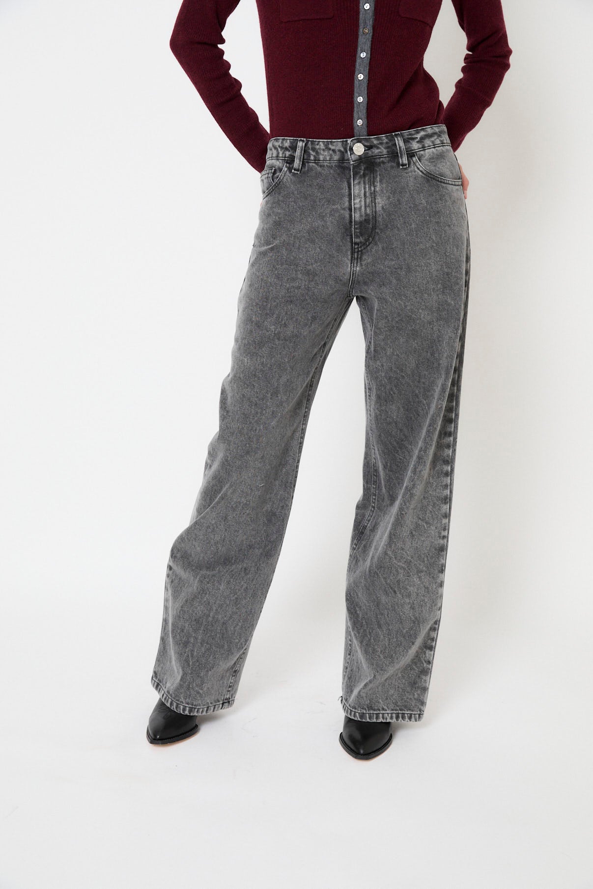 JEANS MONKEY BLEACH GRIS