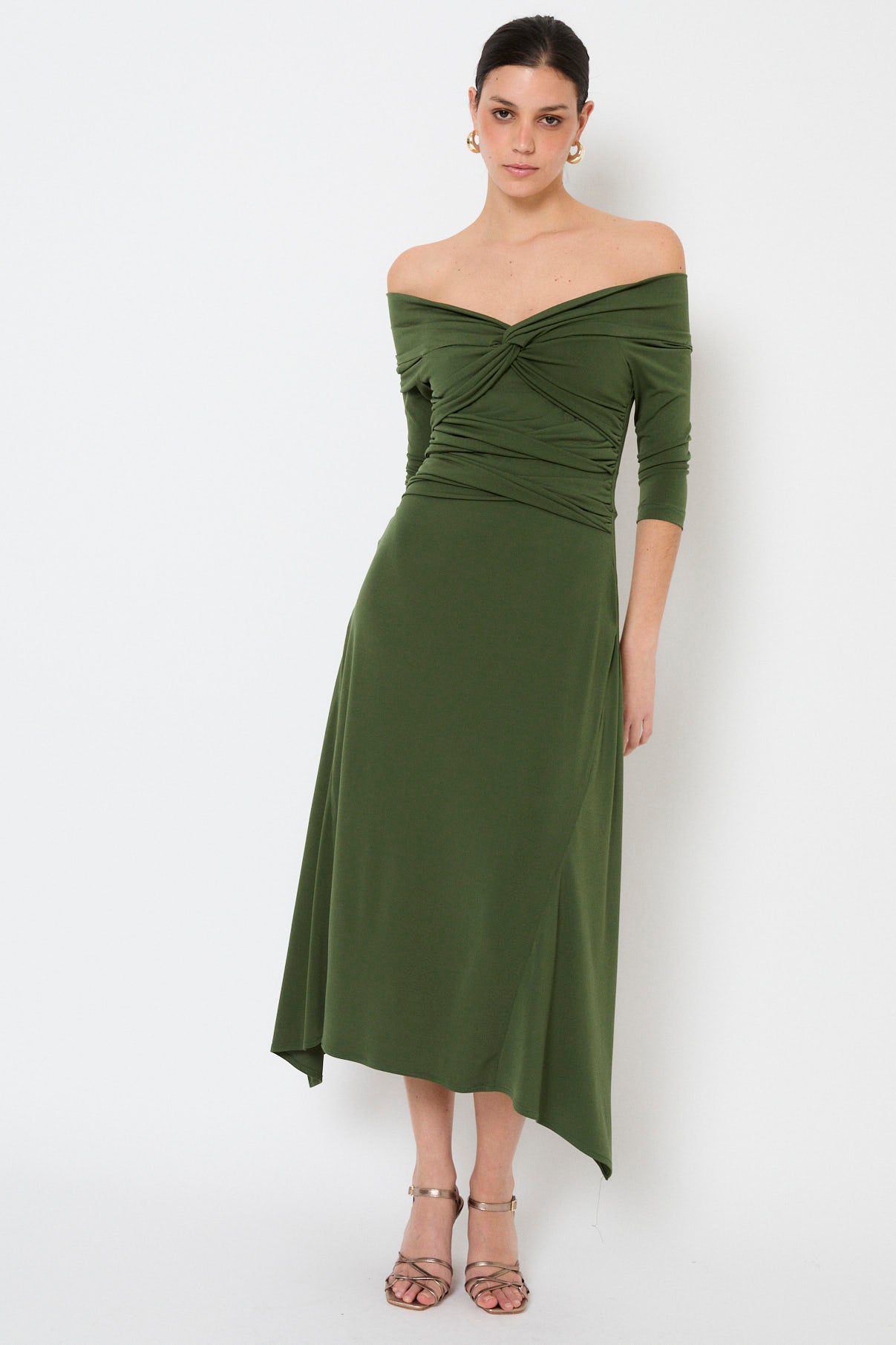 NUDO KNITTED GREEN DRESS