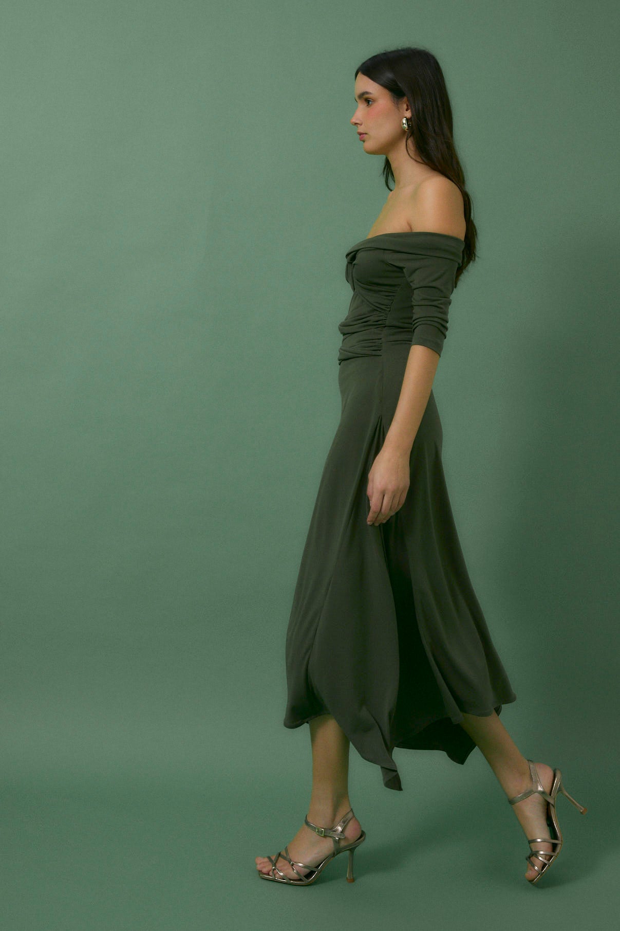 NUDO KNITTED GREEN DRESS