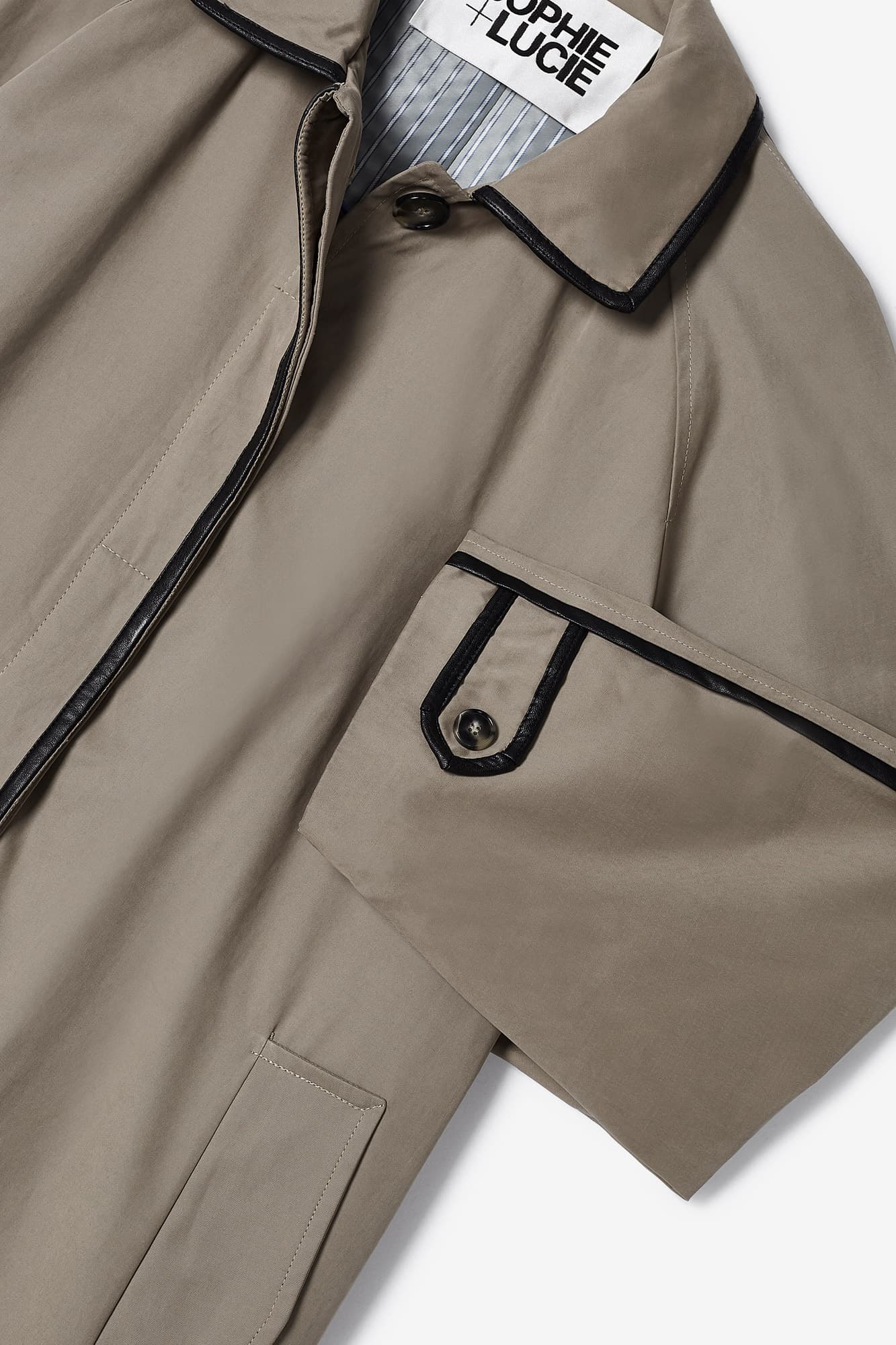 MACKINTOSH RIVETE OVER RAIN TAUPE