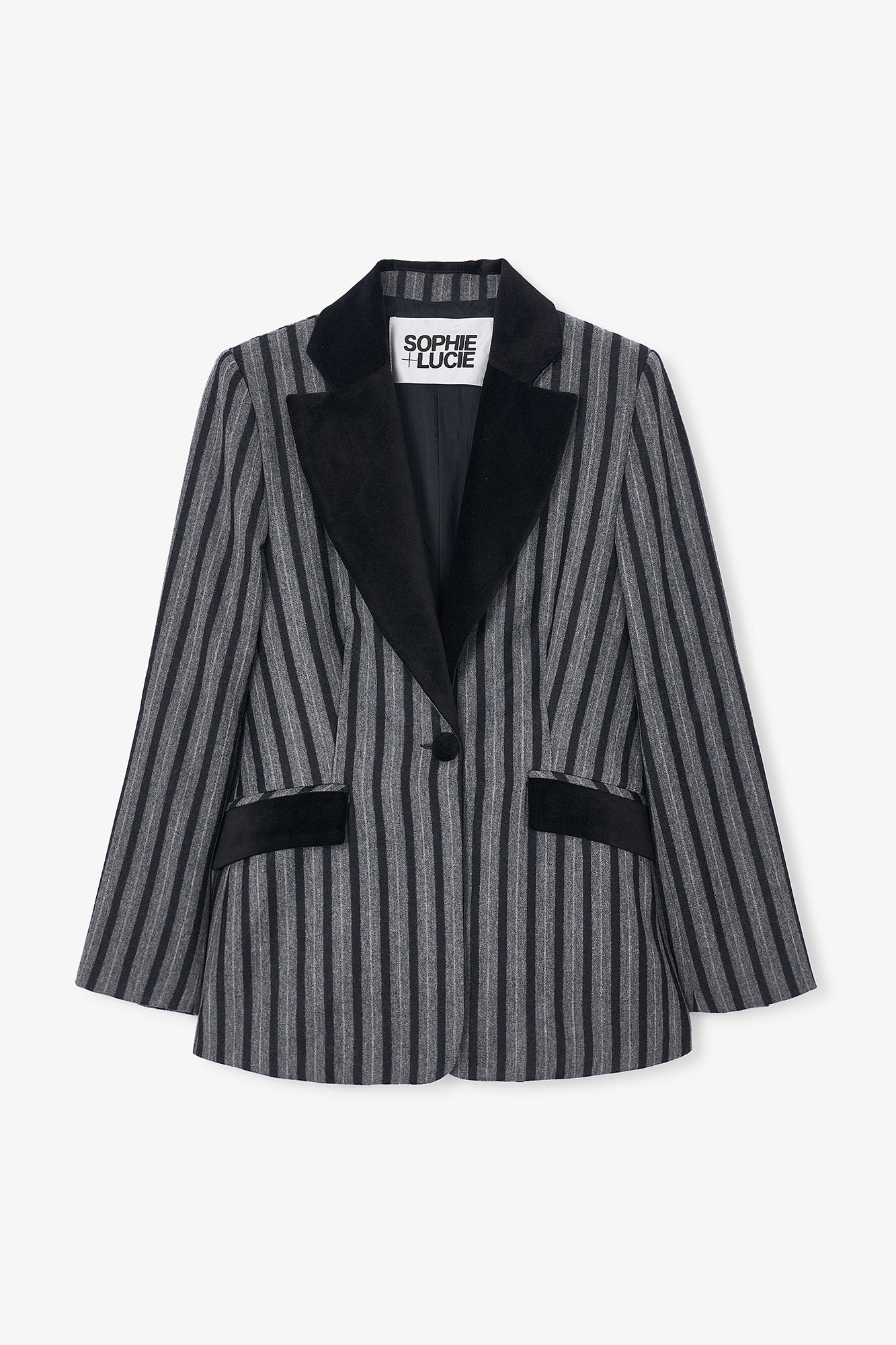 BLAZER ANA RAYAS GRIS