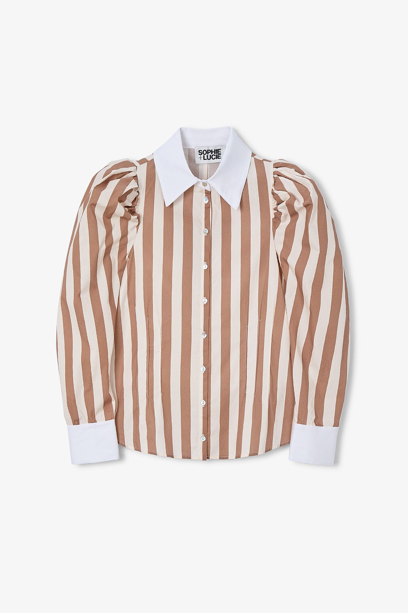 CAMISA CONTRASTE RAYA CAMEL