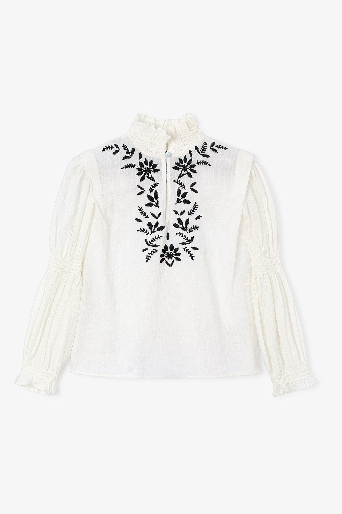 BLUSA LUPE EMBROIDERY CRUDO