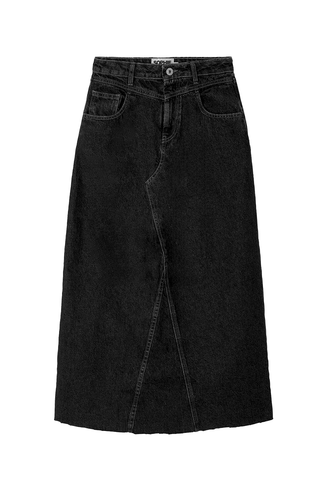 DENIM BLACK SKIRT
