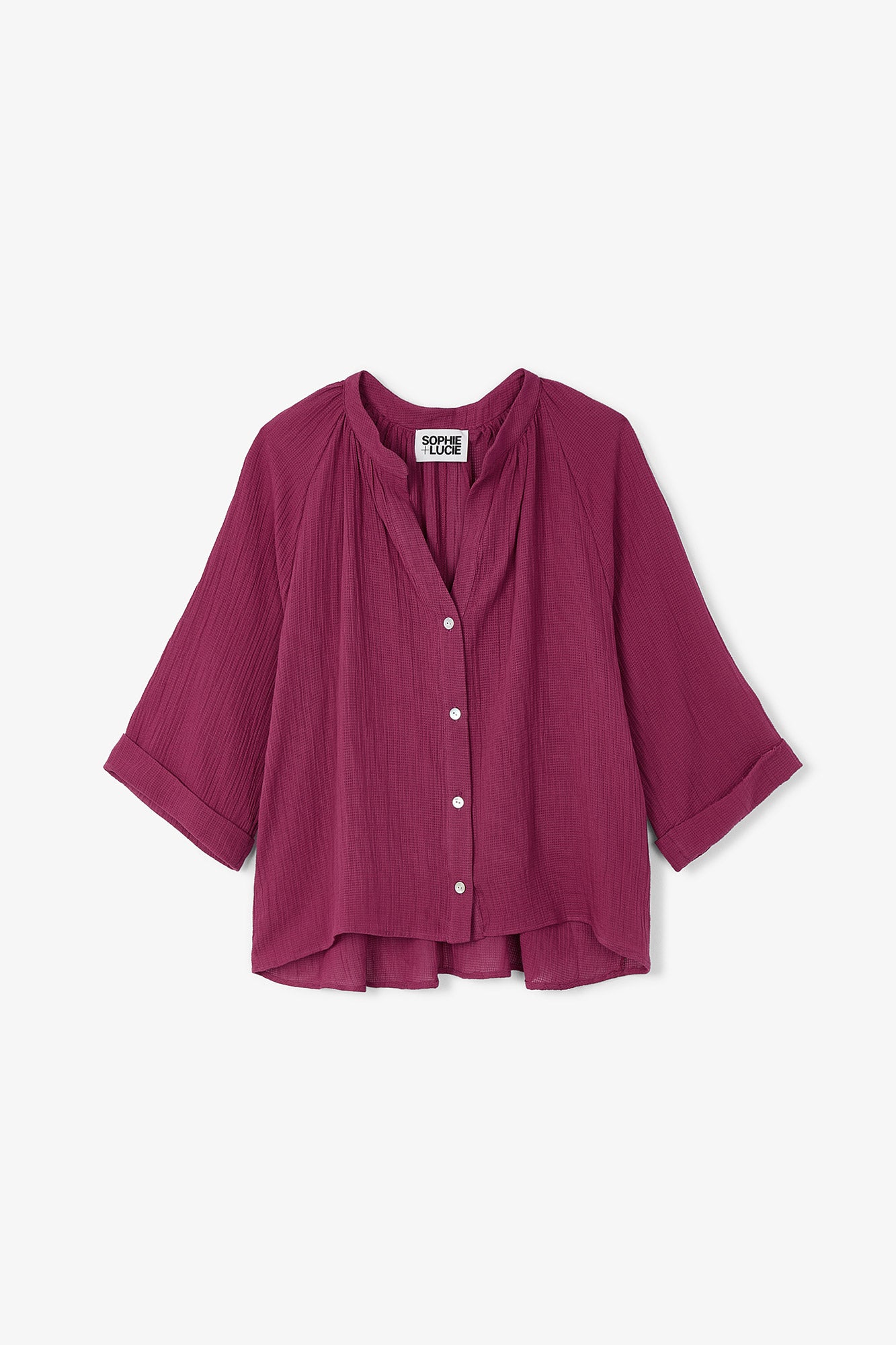 BLUSA MOLLI ARRUGUILLA CEREZA