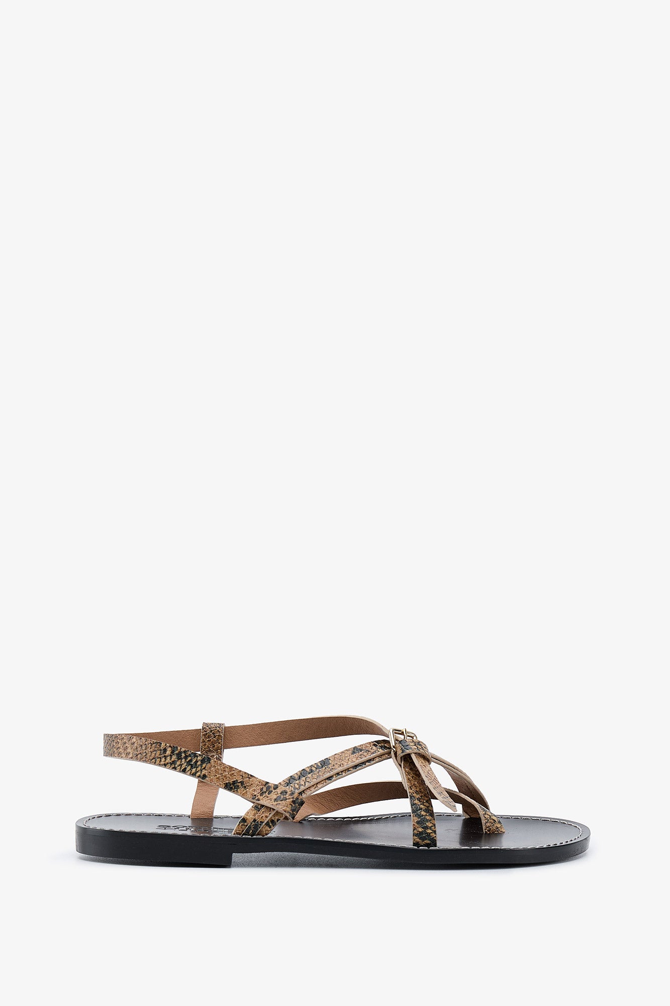 BARBARA SNAKE LEATHER SANDAL