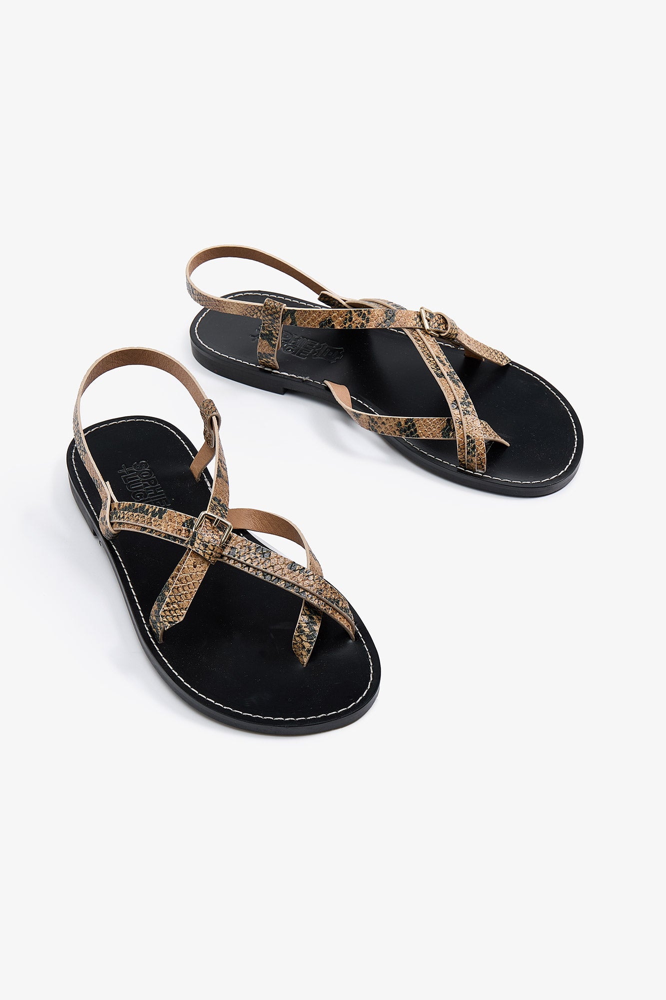 BARBARA SNAKE LEATHER SANDAL