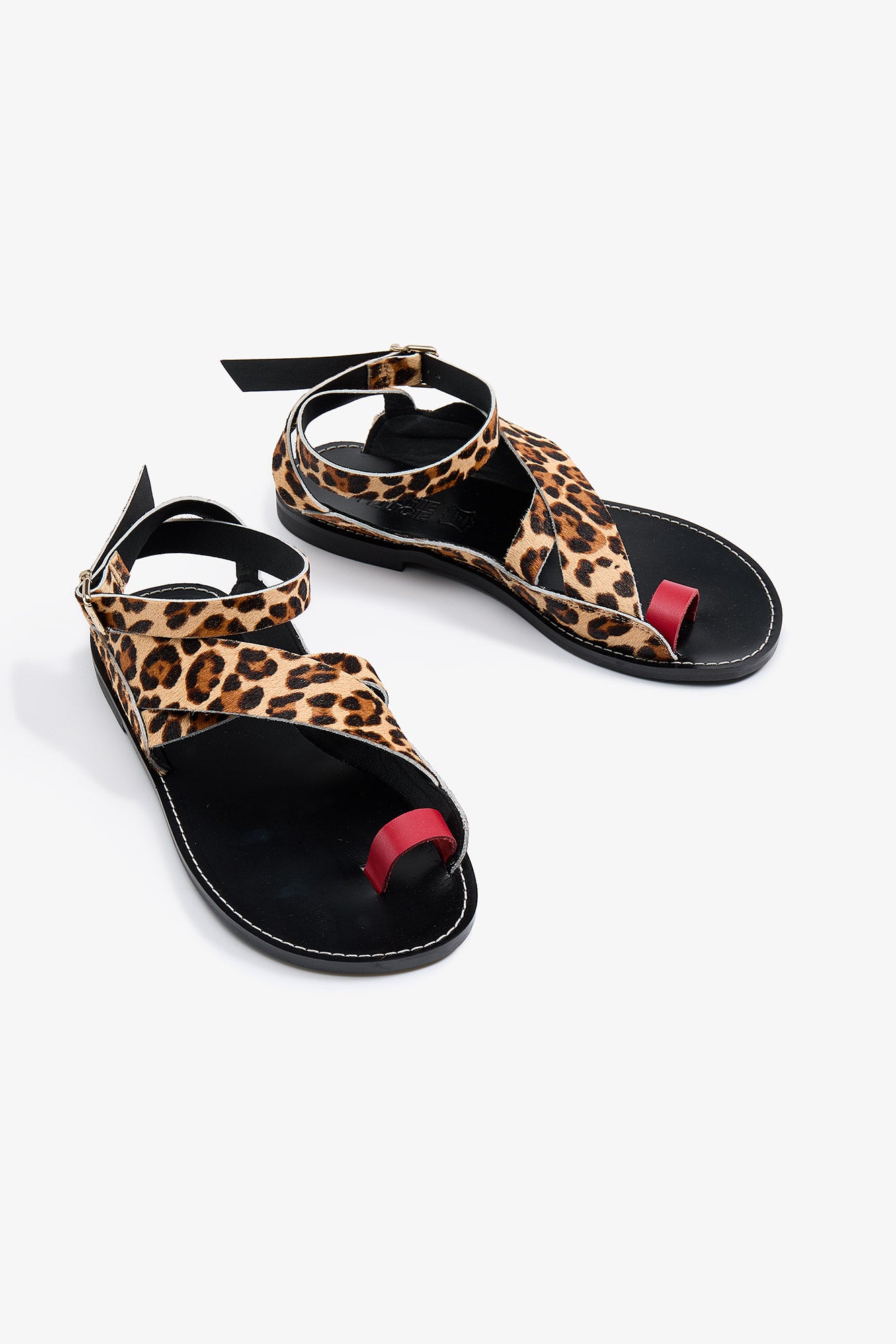 SANDALIA MANCHA PIEL MARRÓN