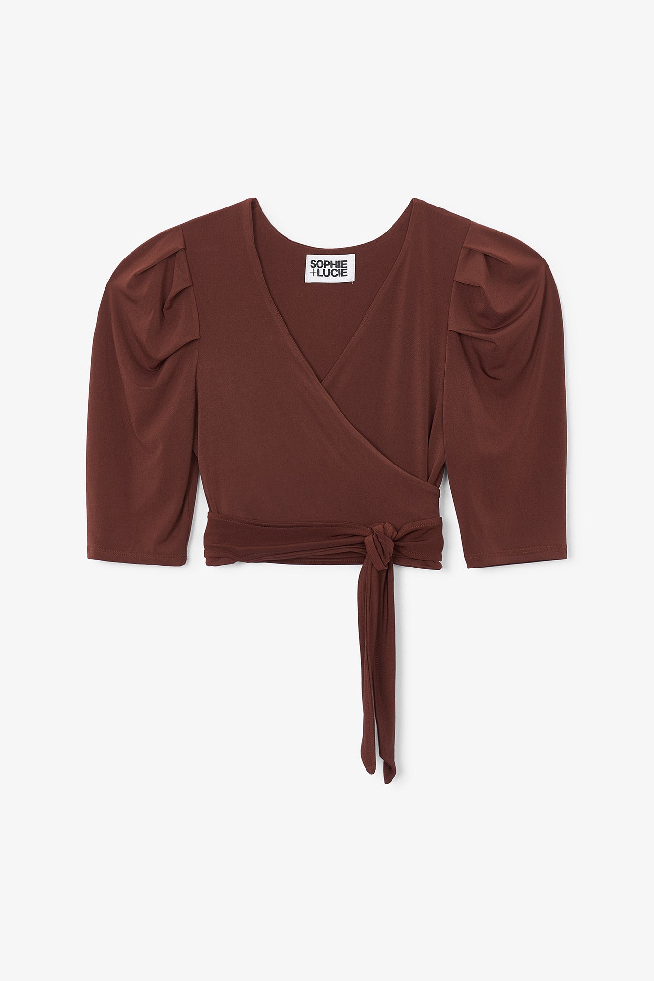 TOP CORINA PUNTO MARRON