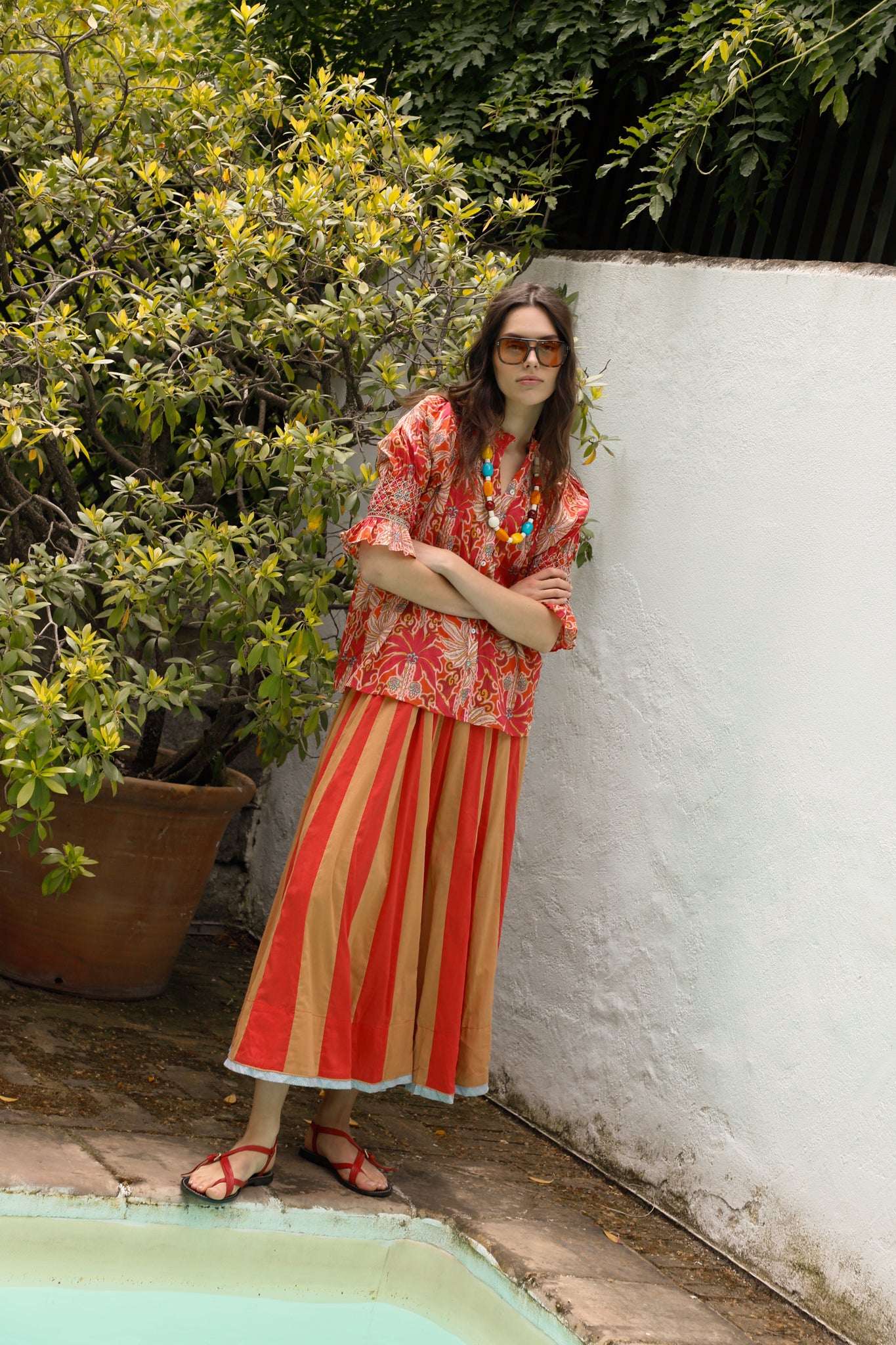 FALDA CIRCO VOILE CAMEL
