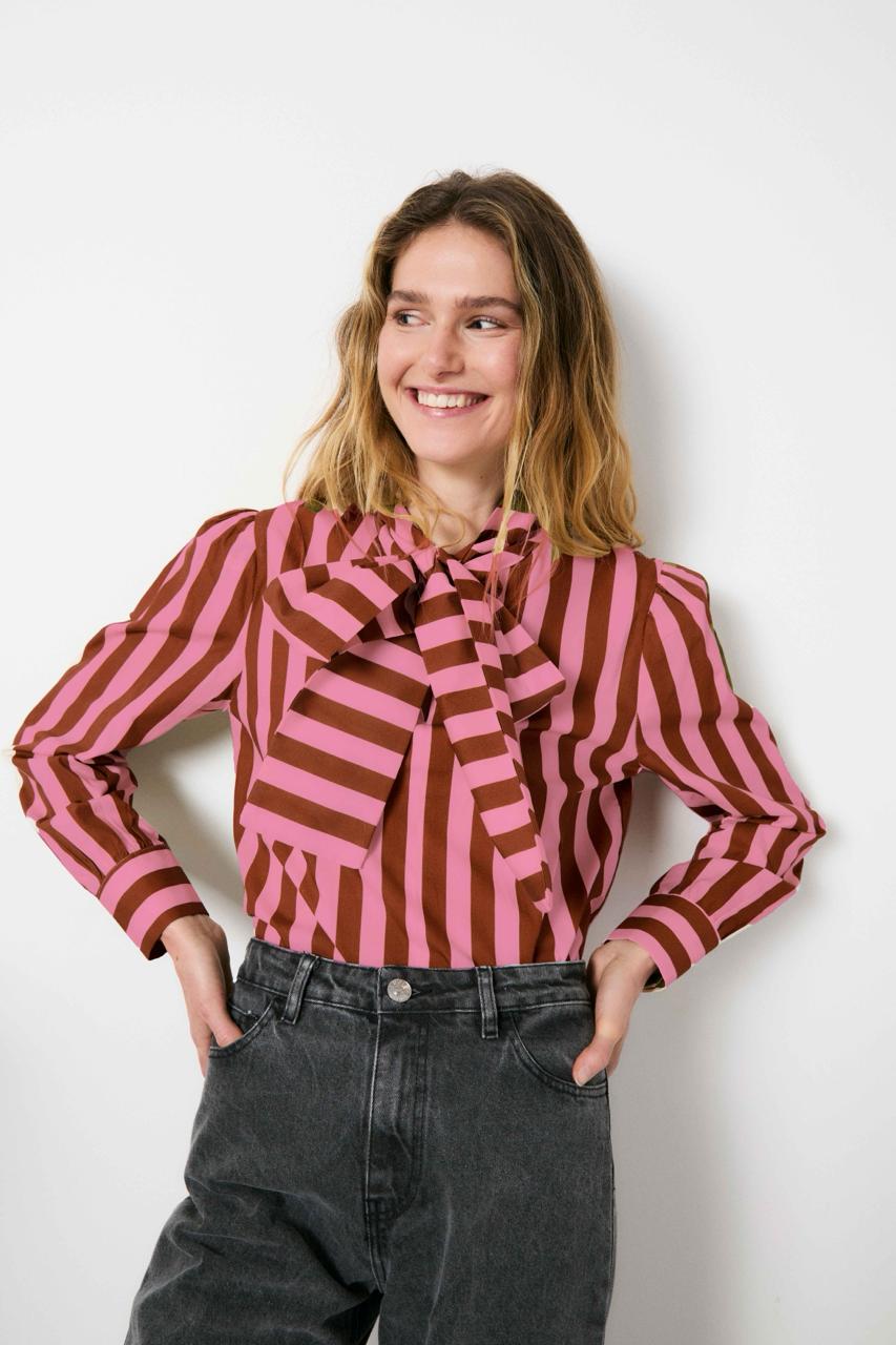 BLUSA LAZO RAYA ROSA