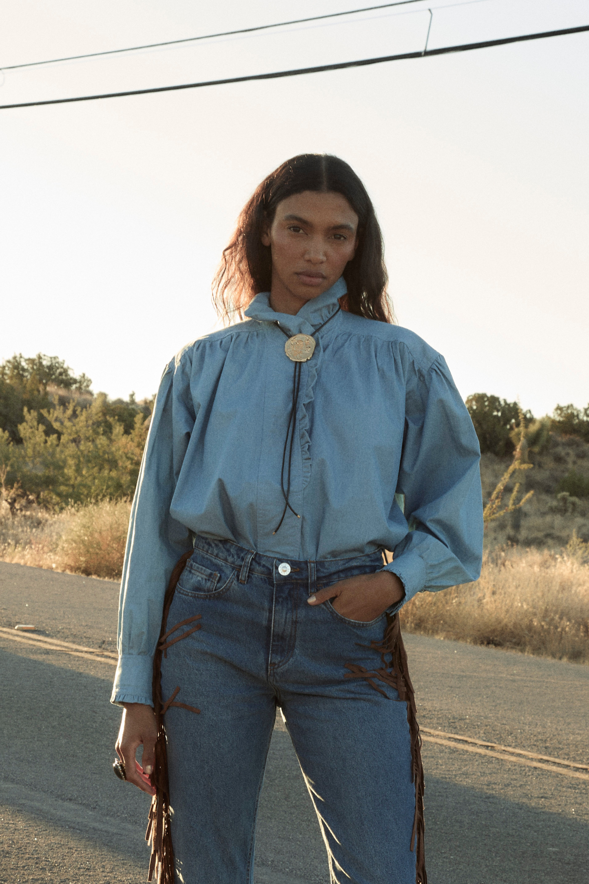 MARIBEL DENIM BLOUSE
