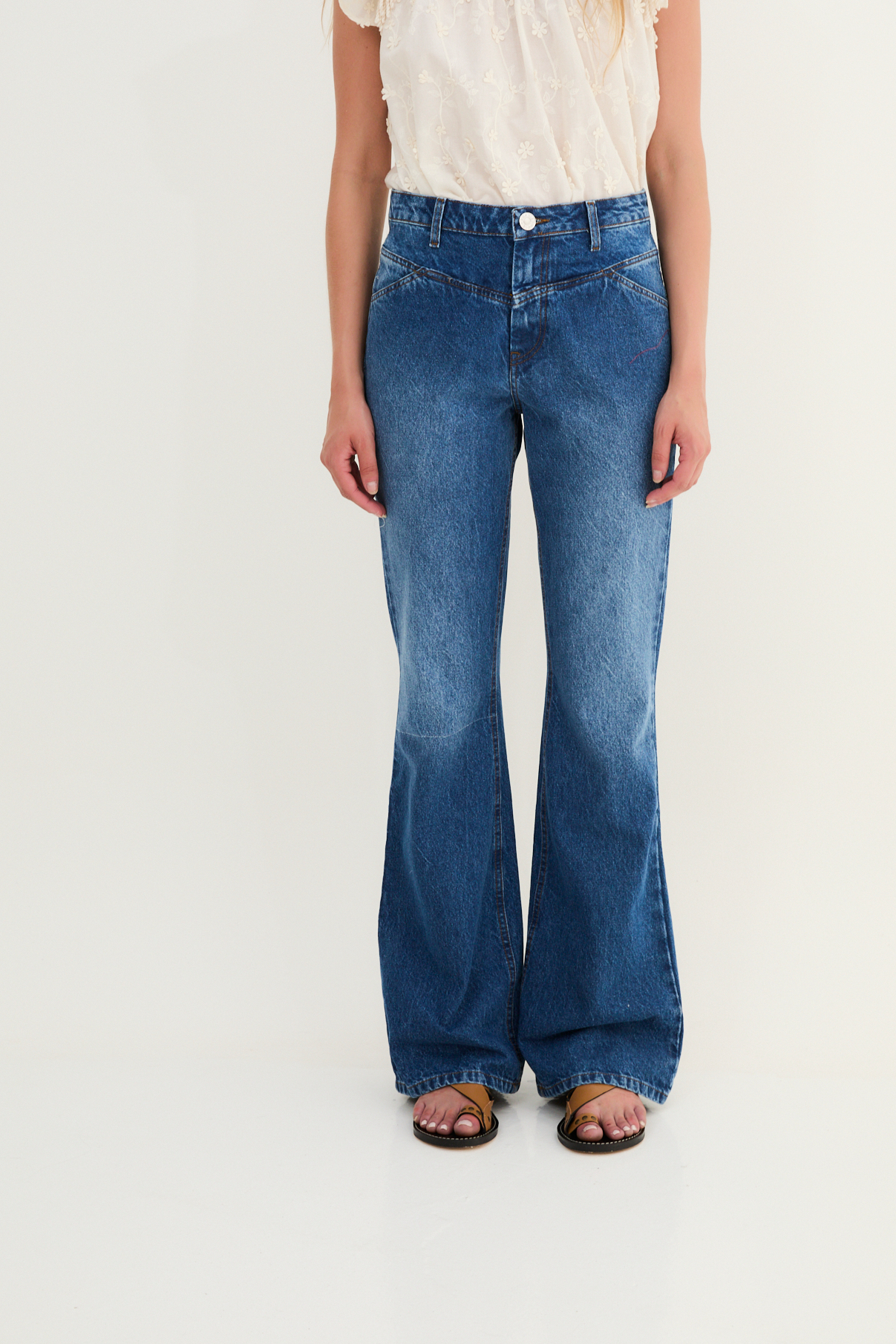 JEANS NEVADA SARGA AZUL