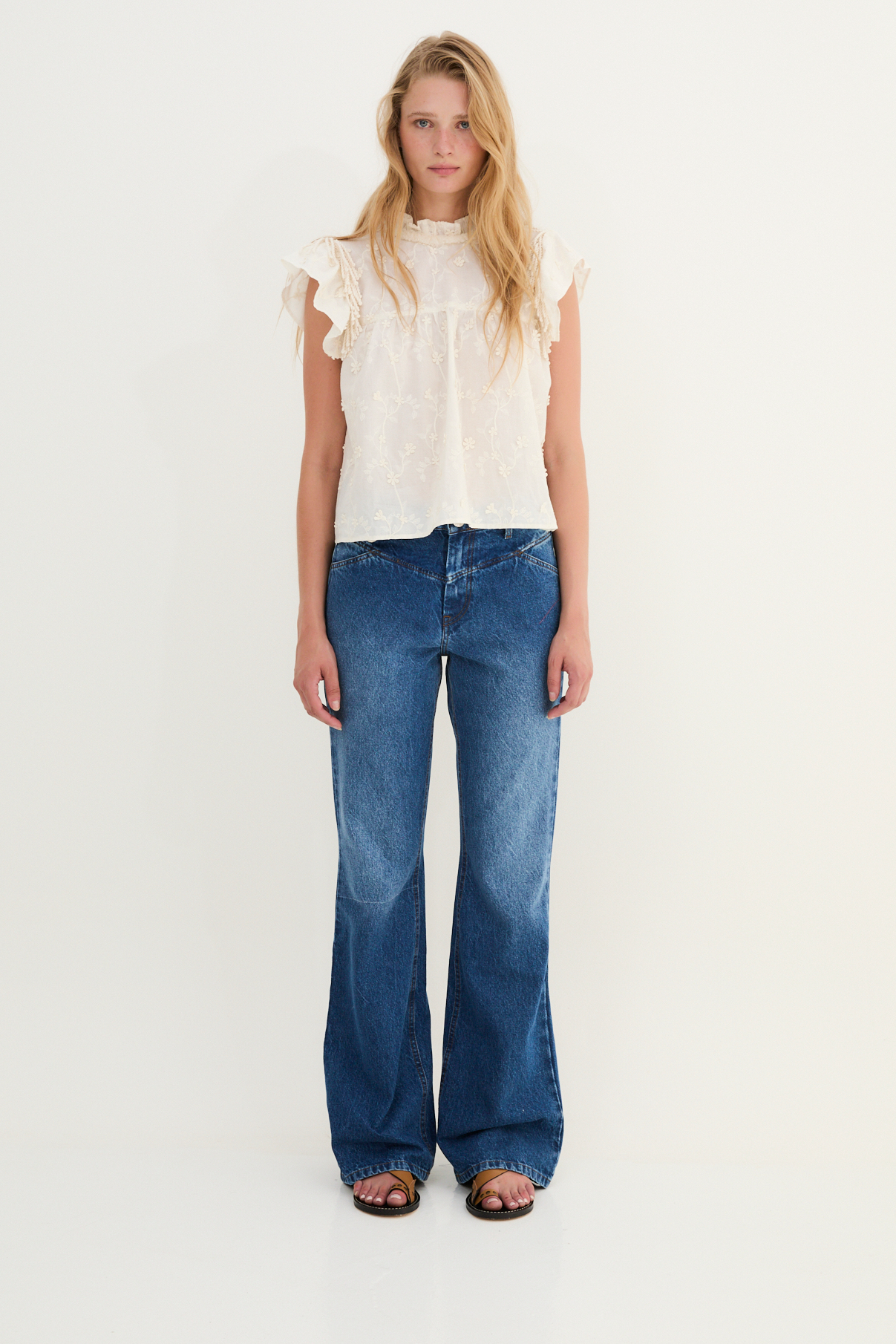 JEANS NEVADA SARGA AZUL