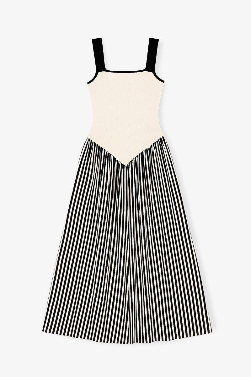 VESTIDO MARIA COMBINADO CRUDO