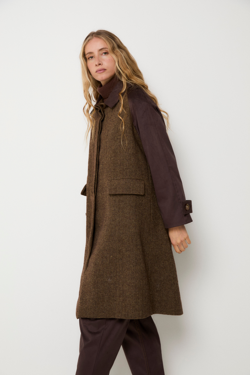 TRUJILLO ESPIGA KHAKI COAT