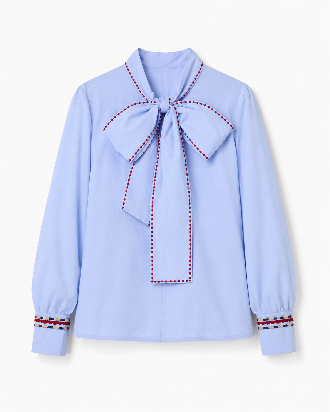 BLUSA LUCIANA POPELIN AZUL