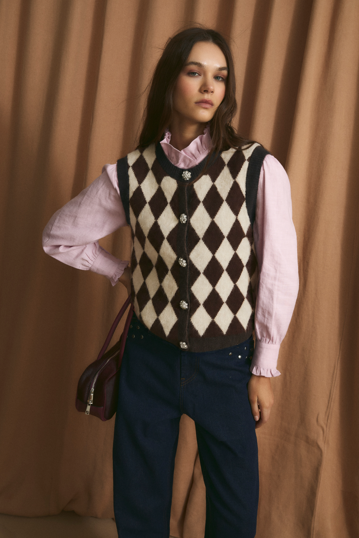 CHALECO ARLEQUIN PUNTO MANTEQUILLA