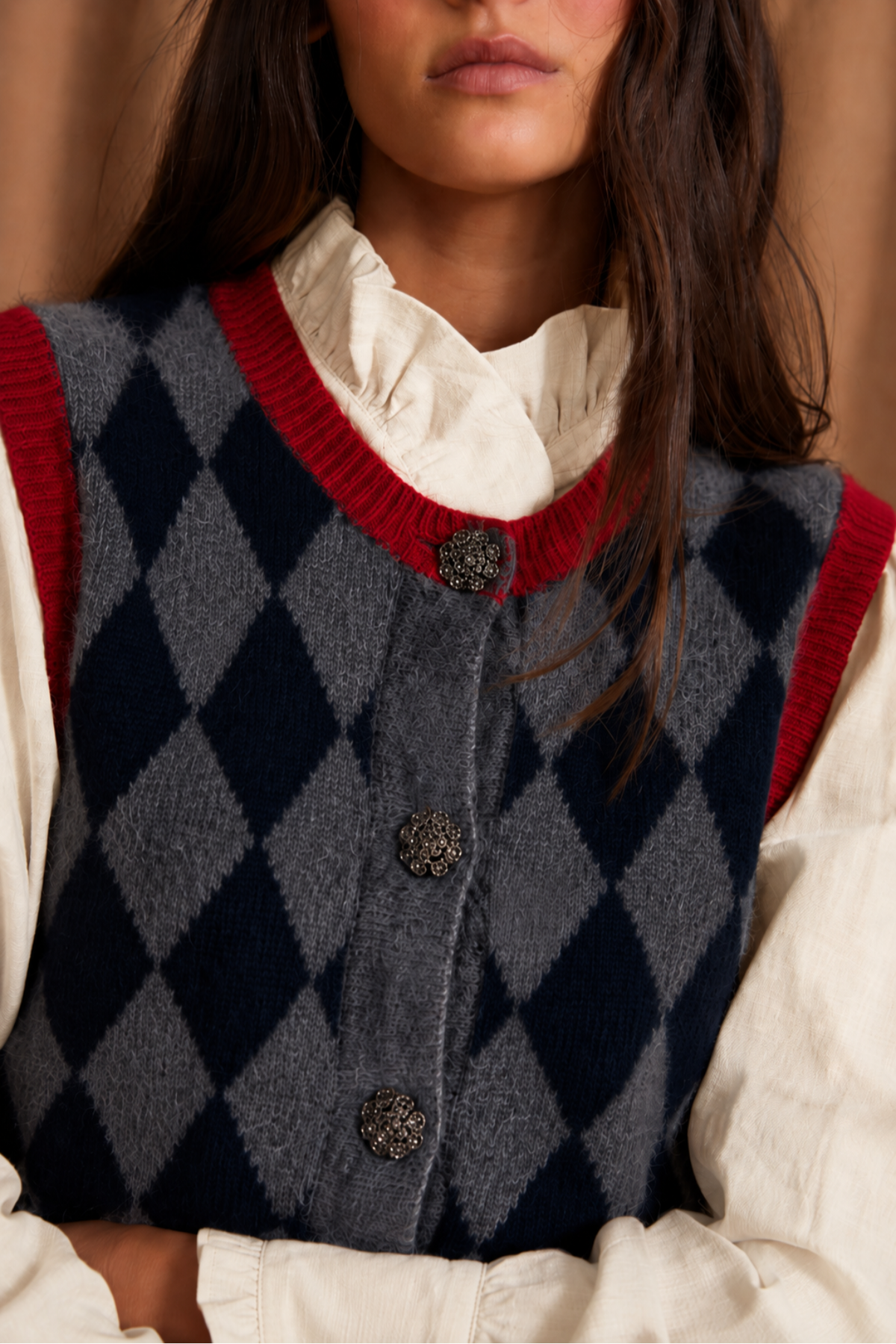 CHALECO ARLEQUIN PUNTO GRIS