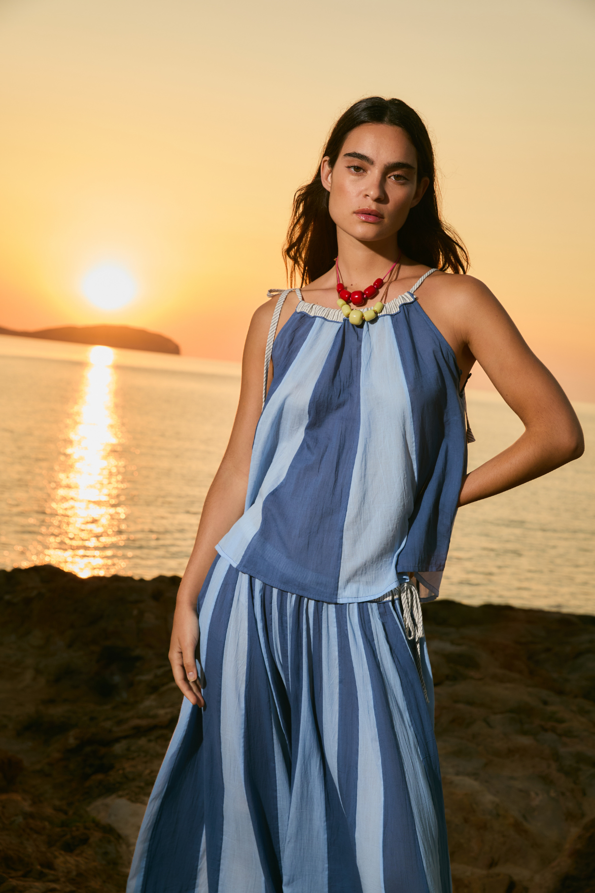 TOP CIRCO VOILE AZUL