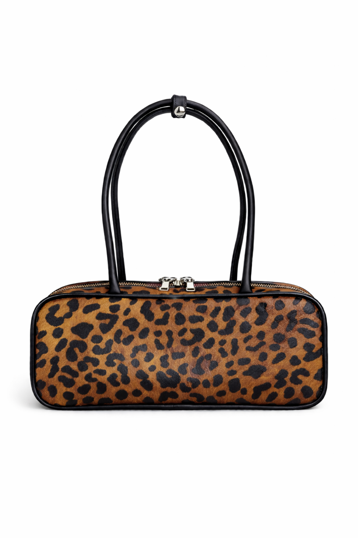 BAGUETTE LEOPARD LEATHER BAG