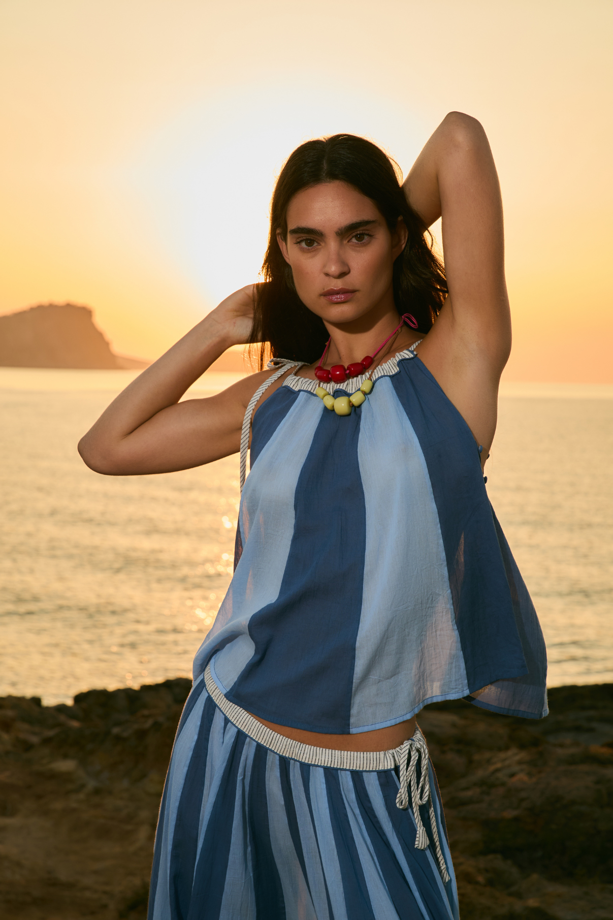 TOP CIRCO VOILE AZUL