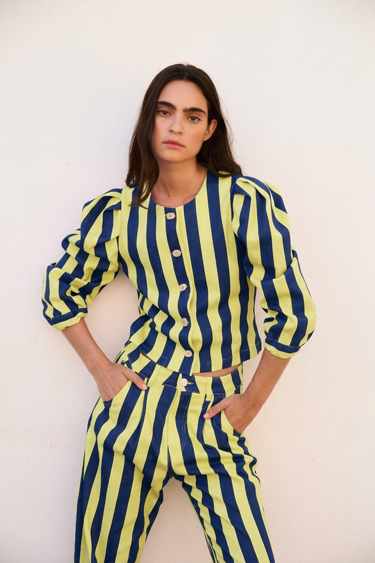 CHAQUETA FAROL BARRAS AZUL