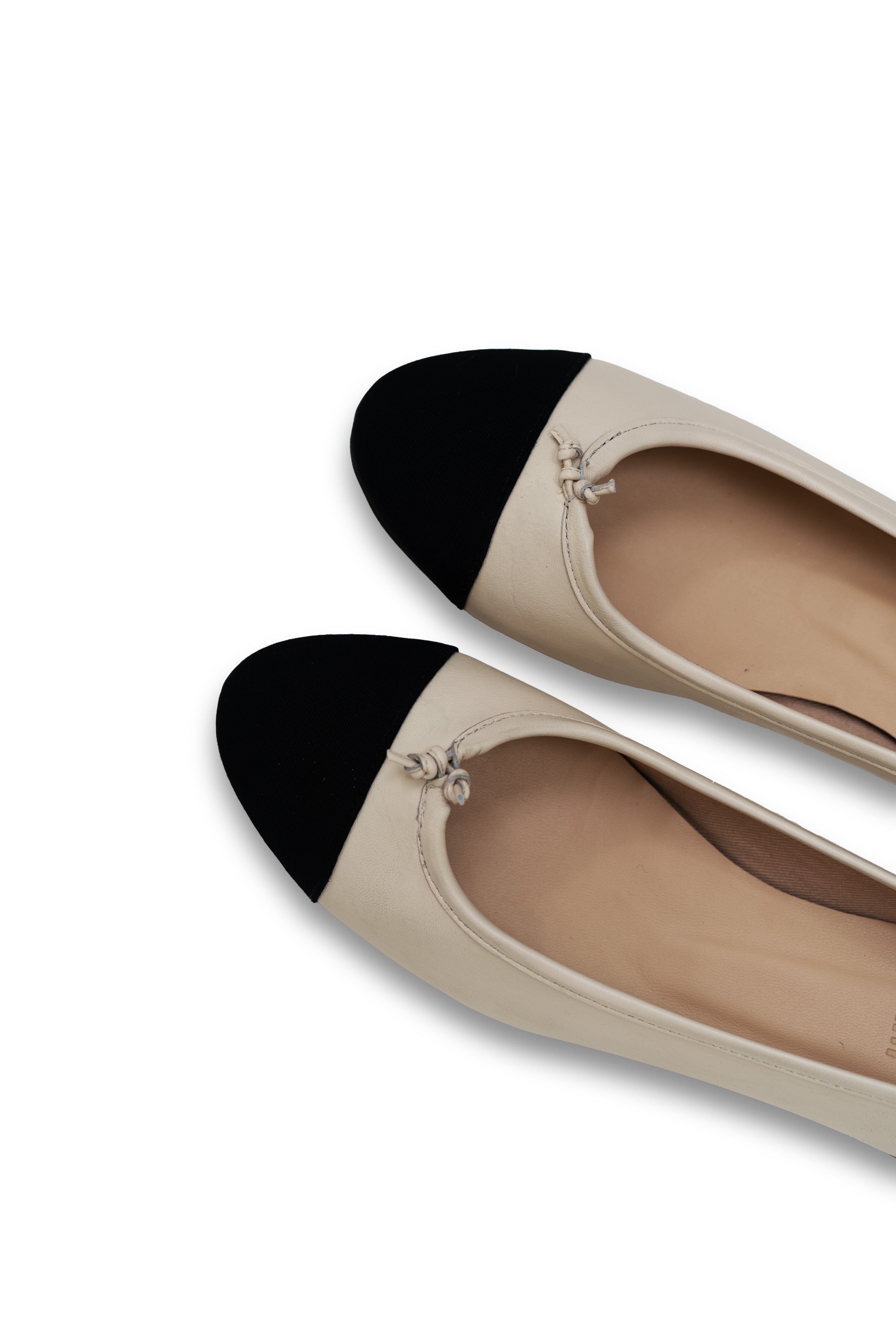 BALLERINE GRAZIA CUIR ÉCRU