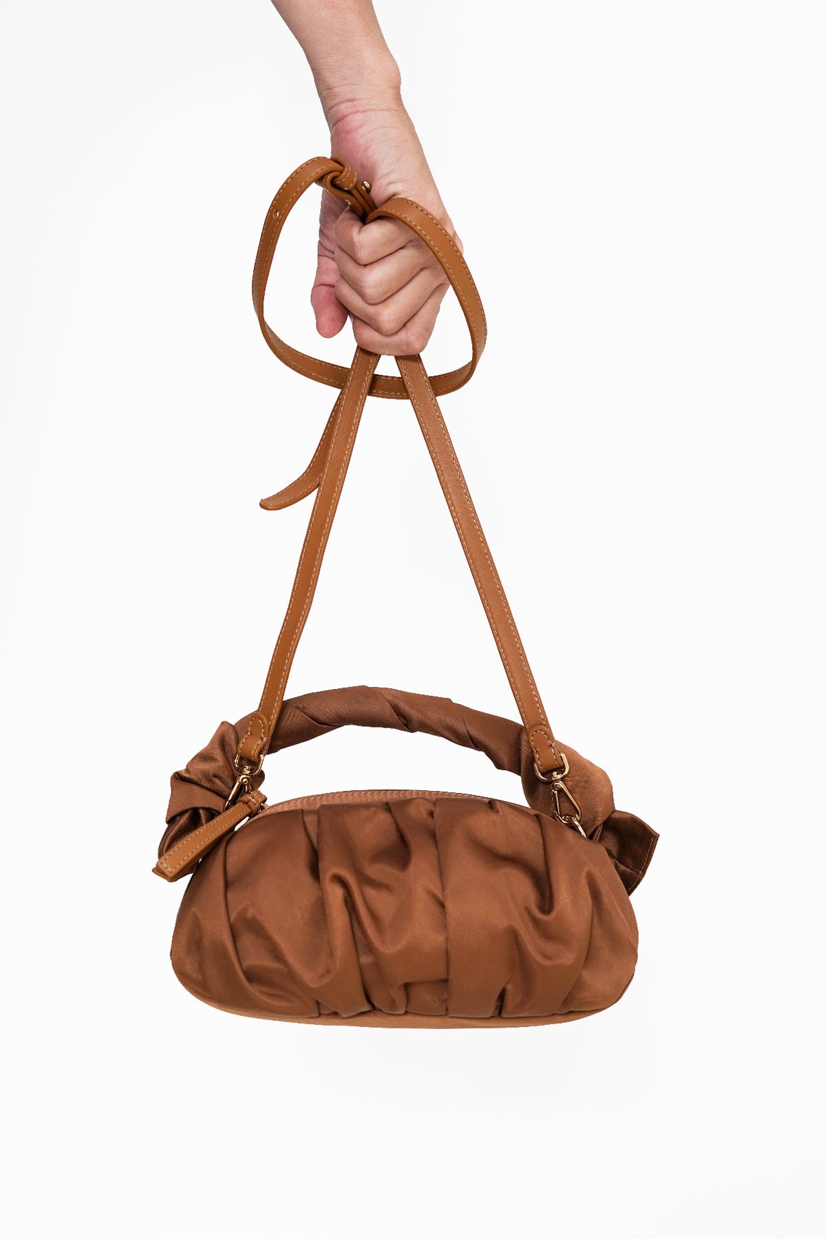MOI&SASS SATIN CAMEL BAG