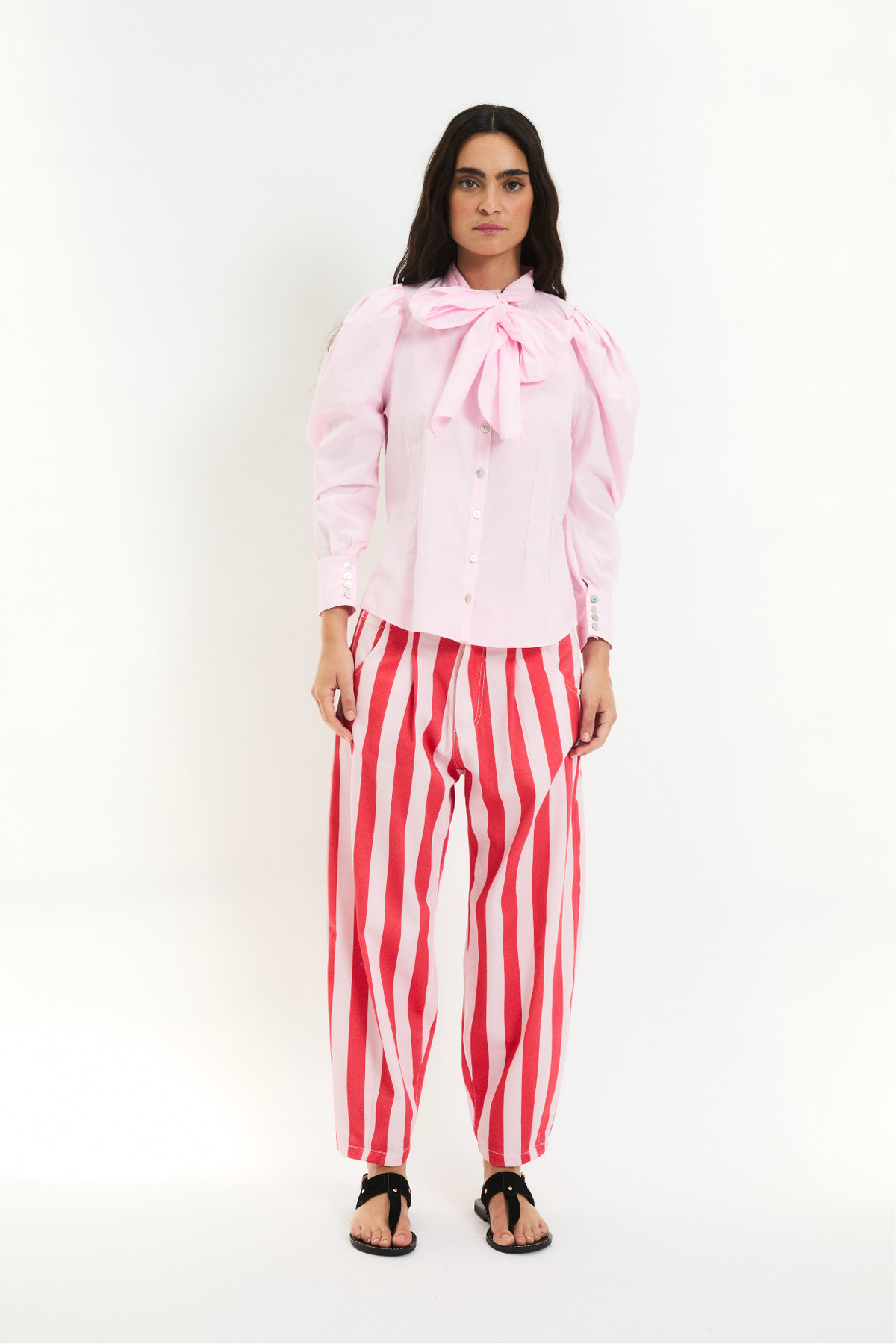 PAJARITA PINK POPLIN BLOUSE