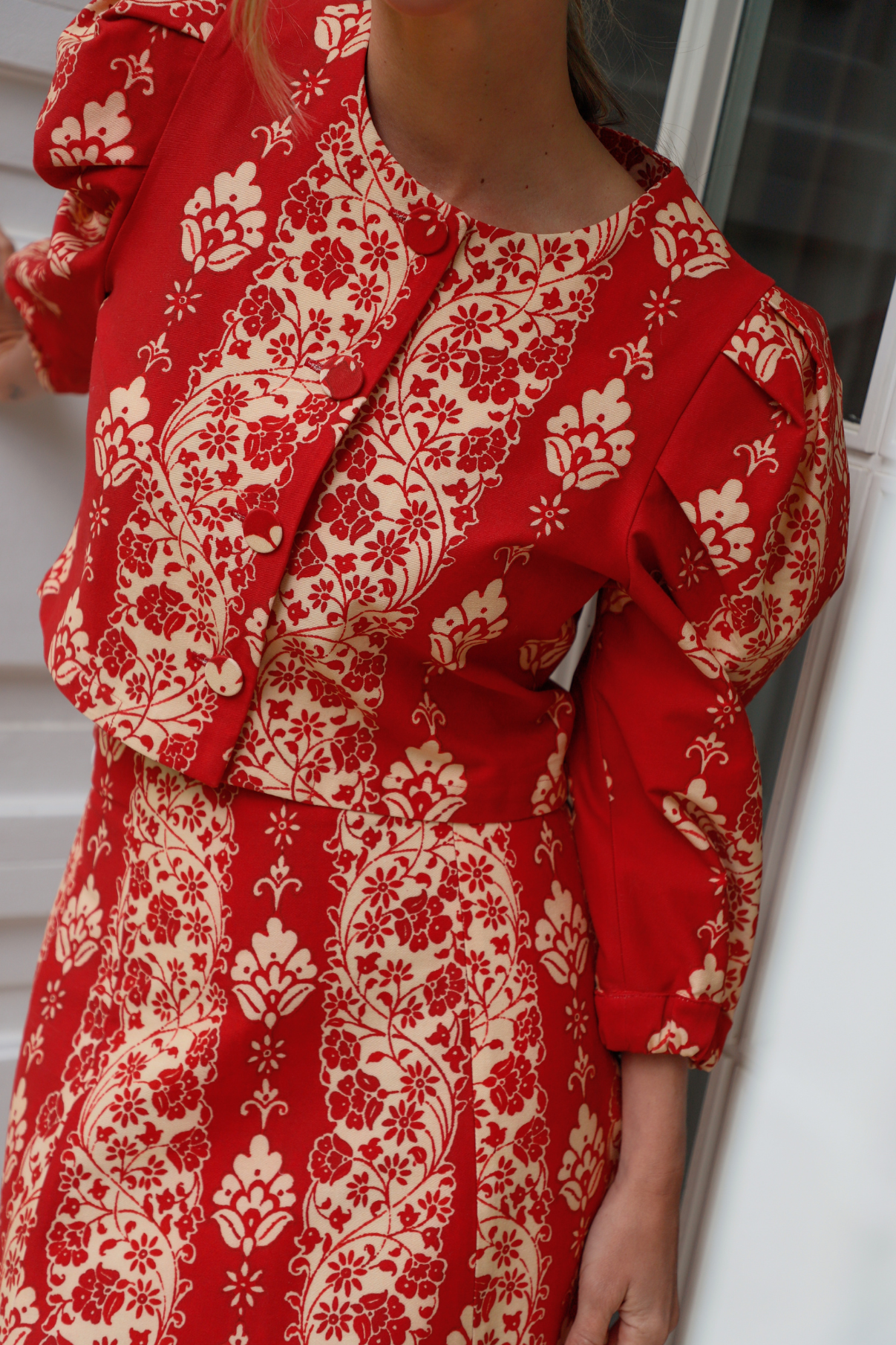 FAROL PRINTED RED JACKET