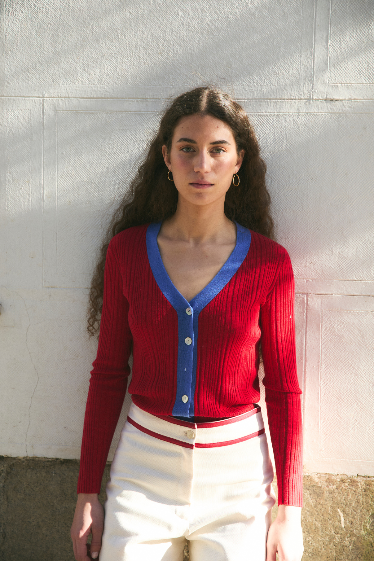 SOFIA RED KNITTED JACKET