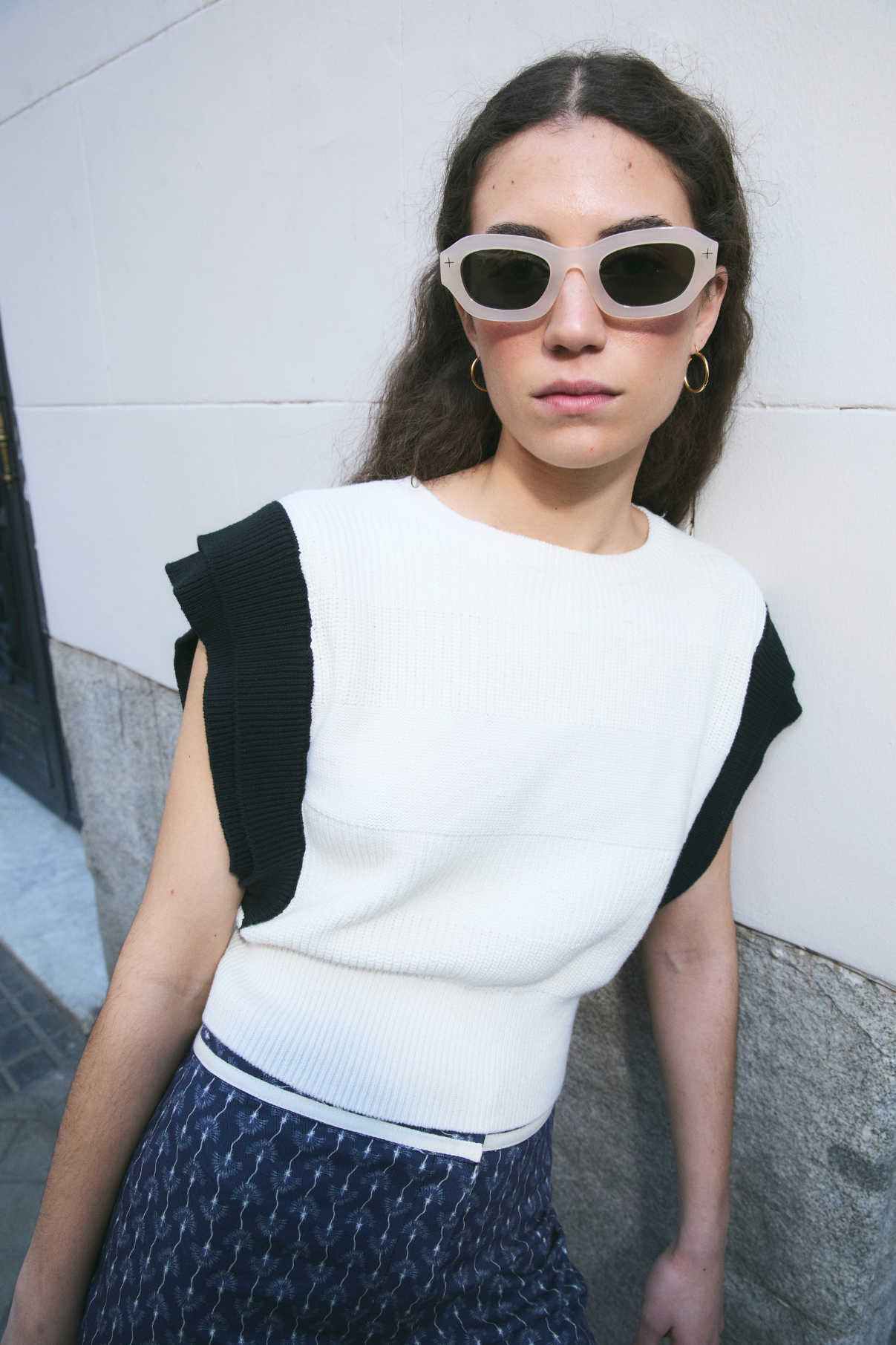 ORI KNITTED BICOLOUR TOP