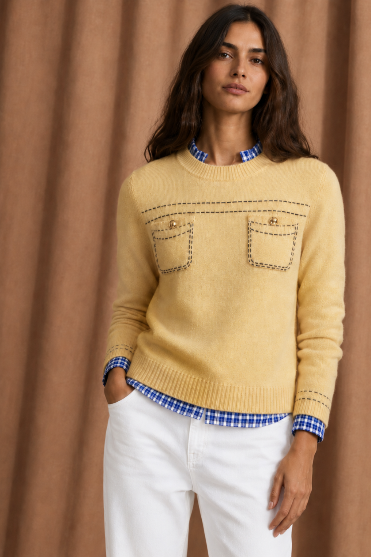 BOSTON KNITTED BUTTER JUMPER
