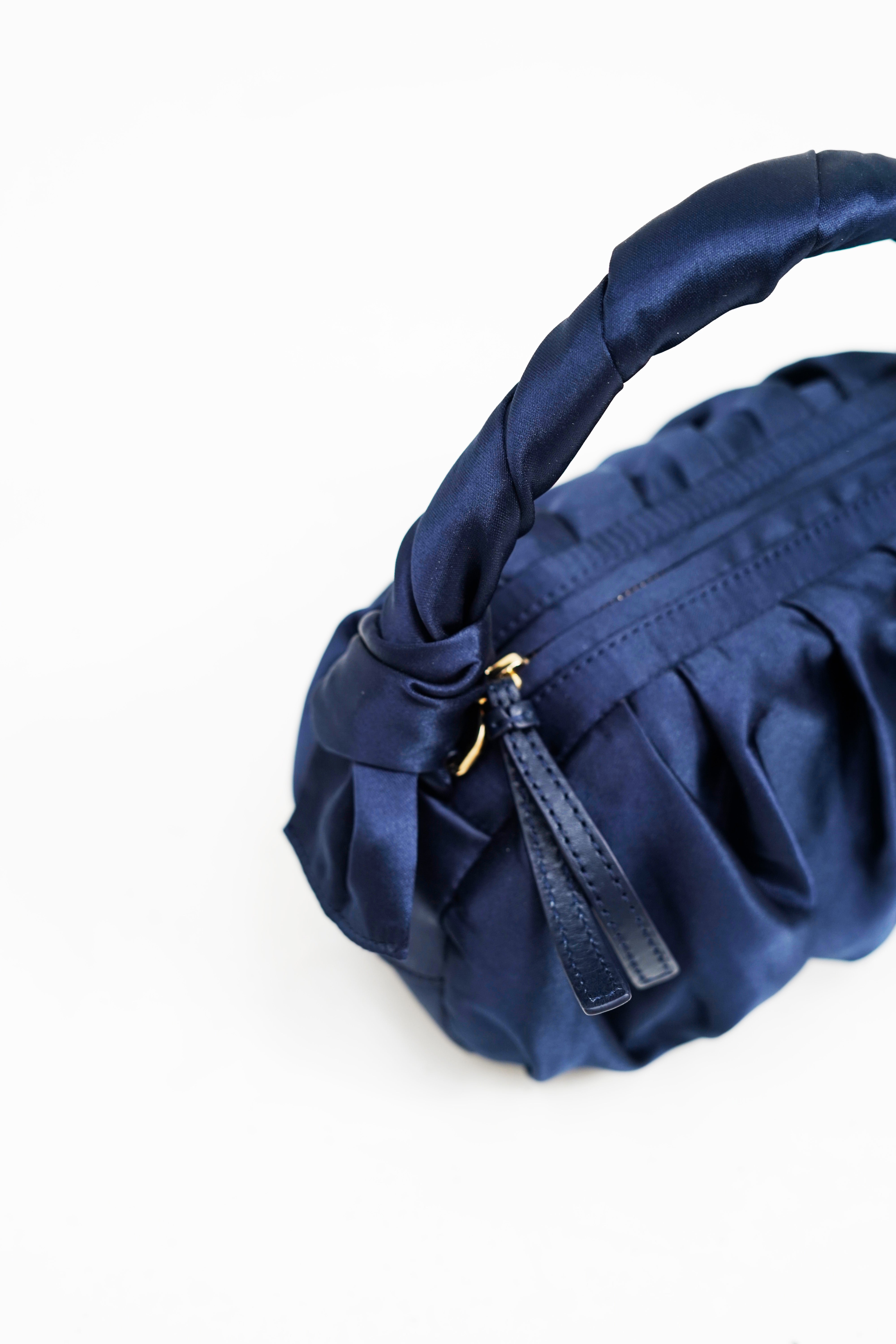 SAC EN SATIN MARINE MOI&SASS