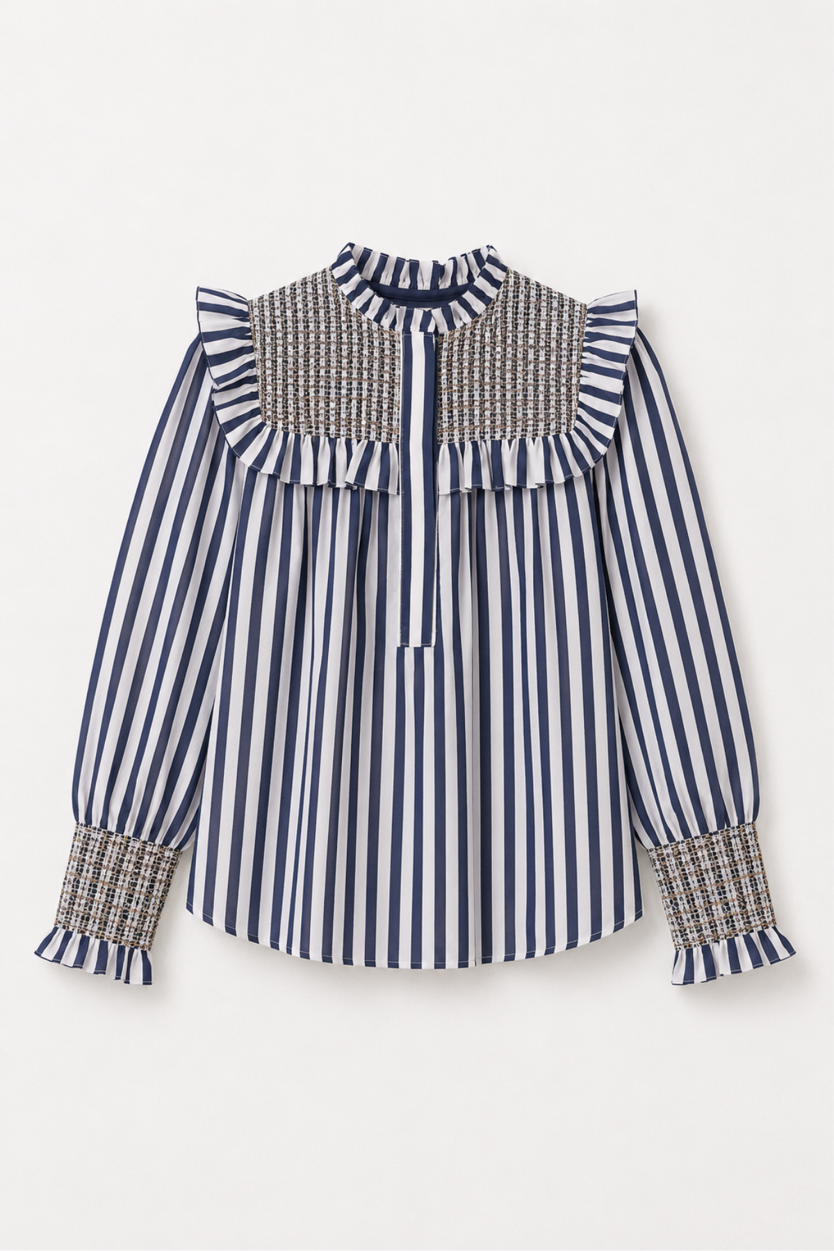BLUSA CONCHITA LINEAS MALVA