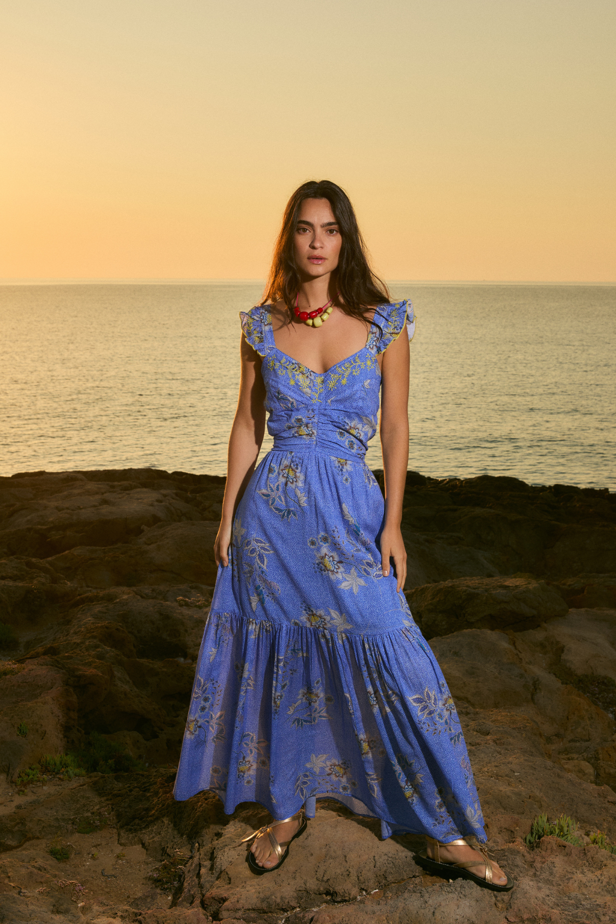 VESTIDO ISI PUNTOS AZUL