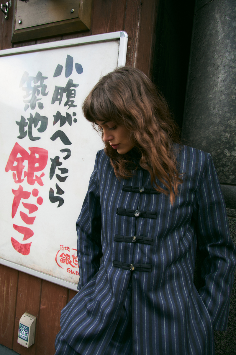 CHAQUETA CHINISKI RAYAS MARINO