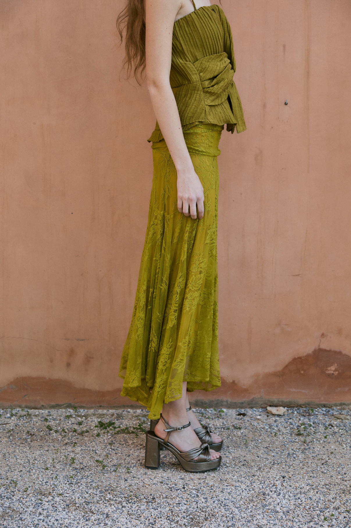 TOTAL LOOK LINDA ENCAJE OLIVA