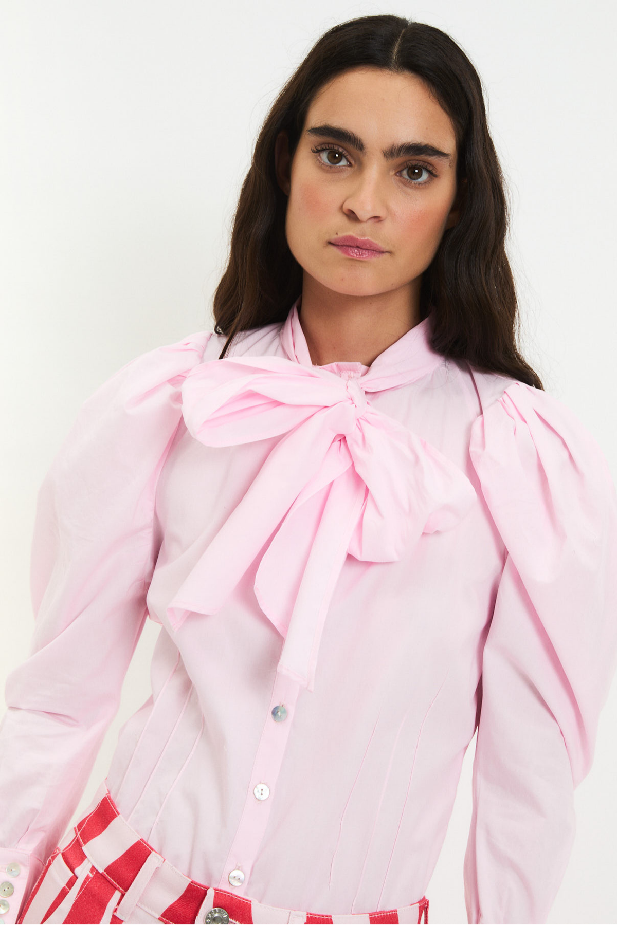 PAJARITA PINK POPLIN BLOUSE