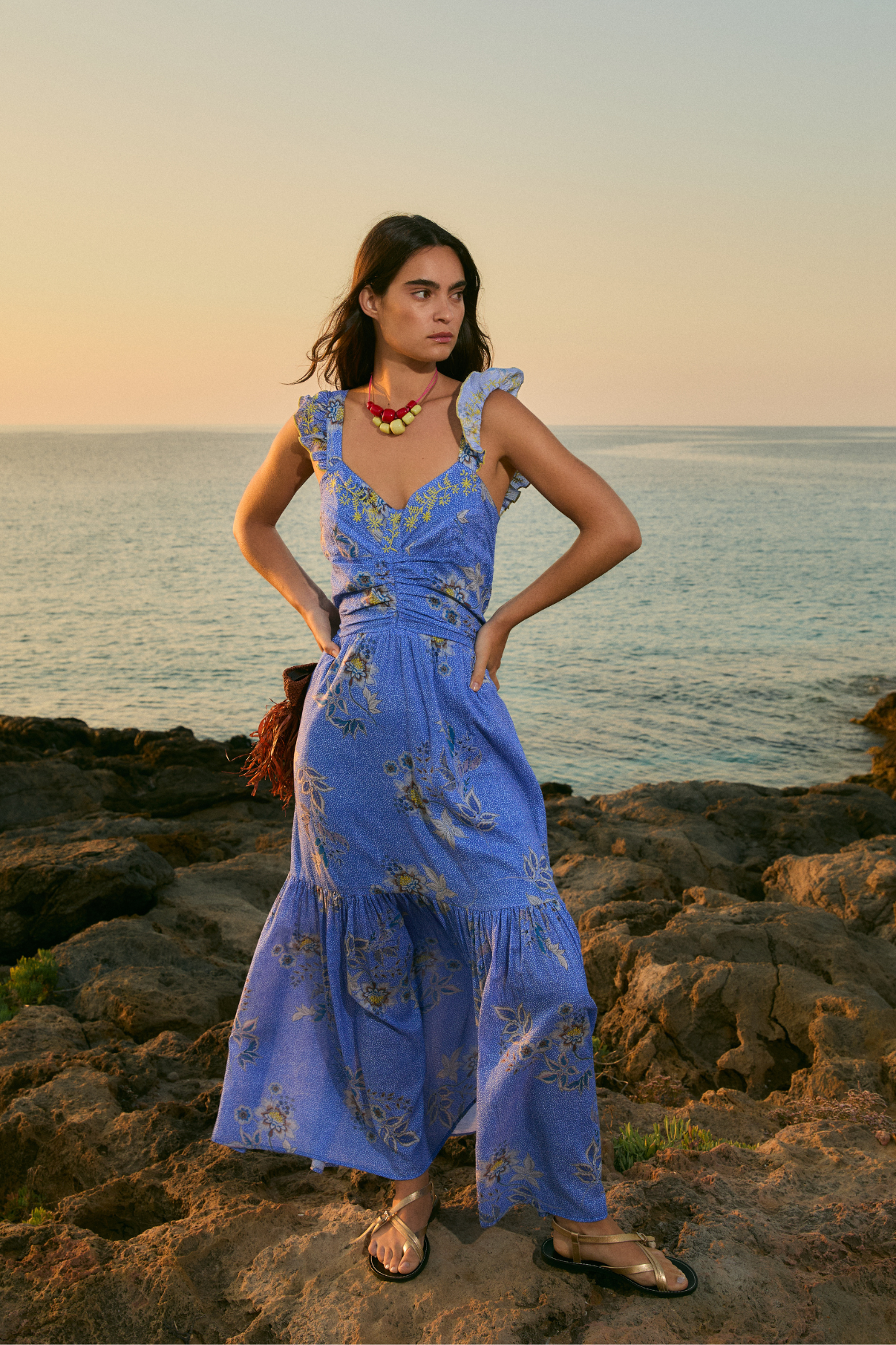 VESTIDO ISI PUNTOS AZUL