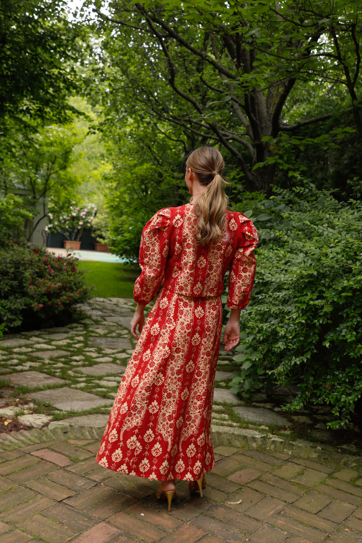 FAROL PRINTED RED JACKET