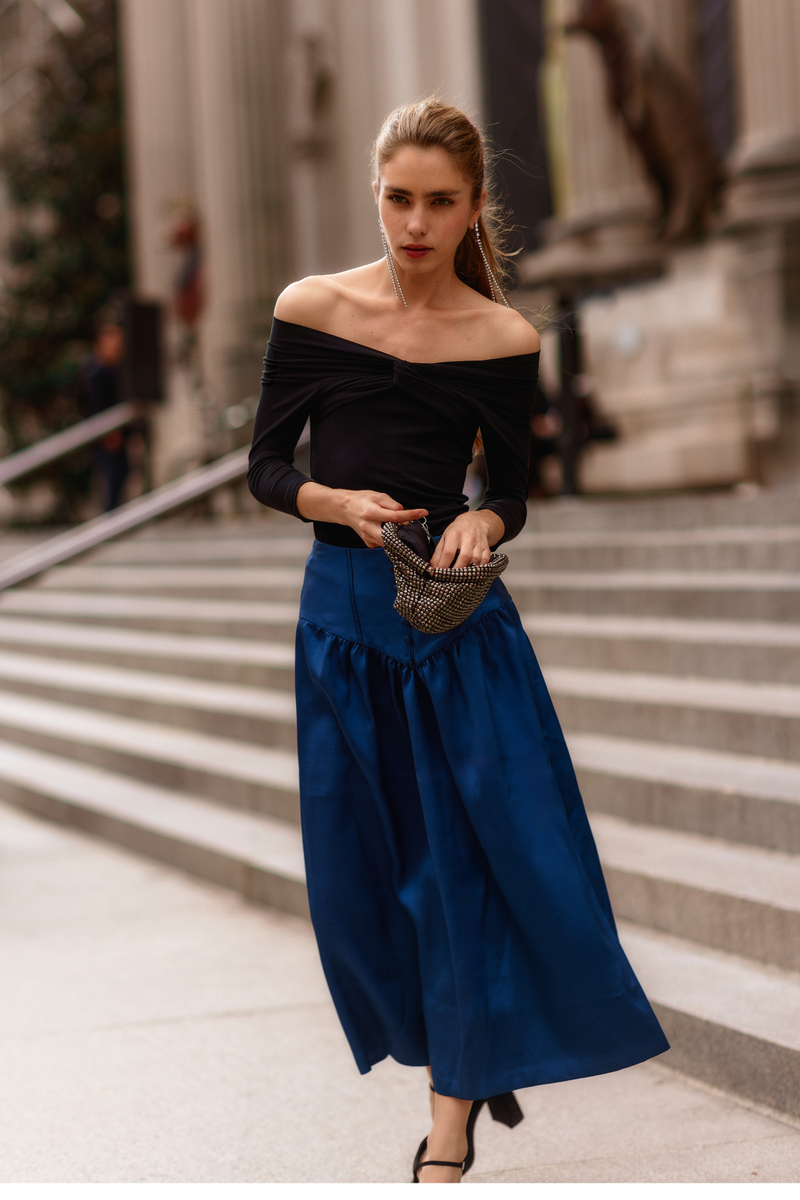 FALDA FEDE DUPION MARINO