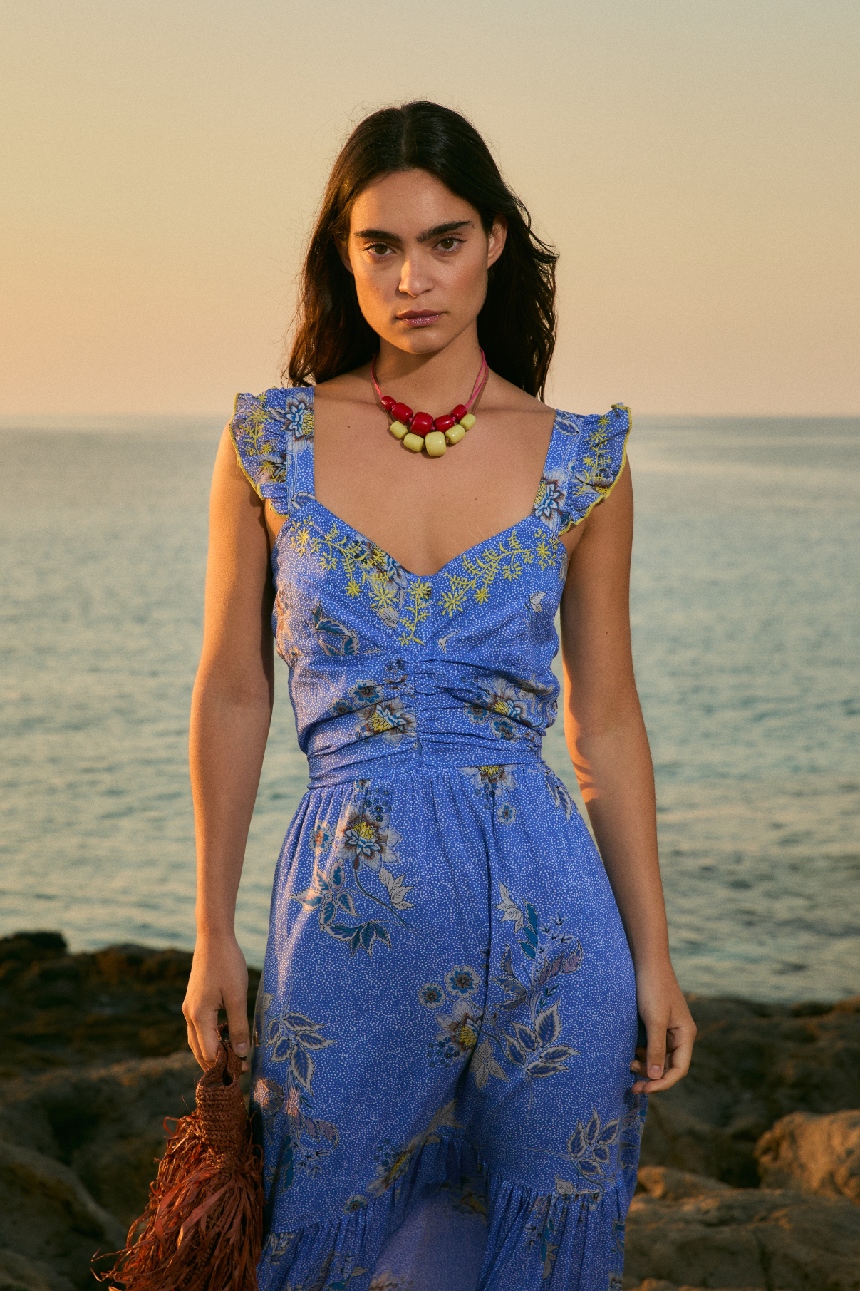 VESTIDO ISI PUNTOS AZUL