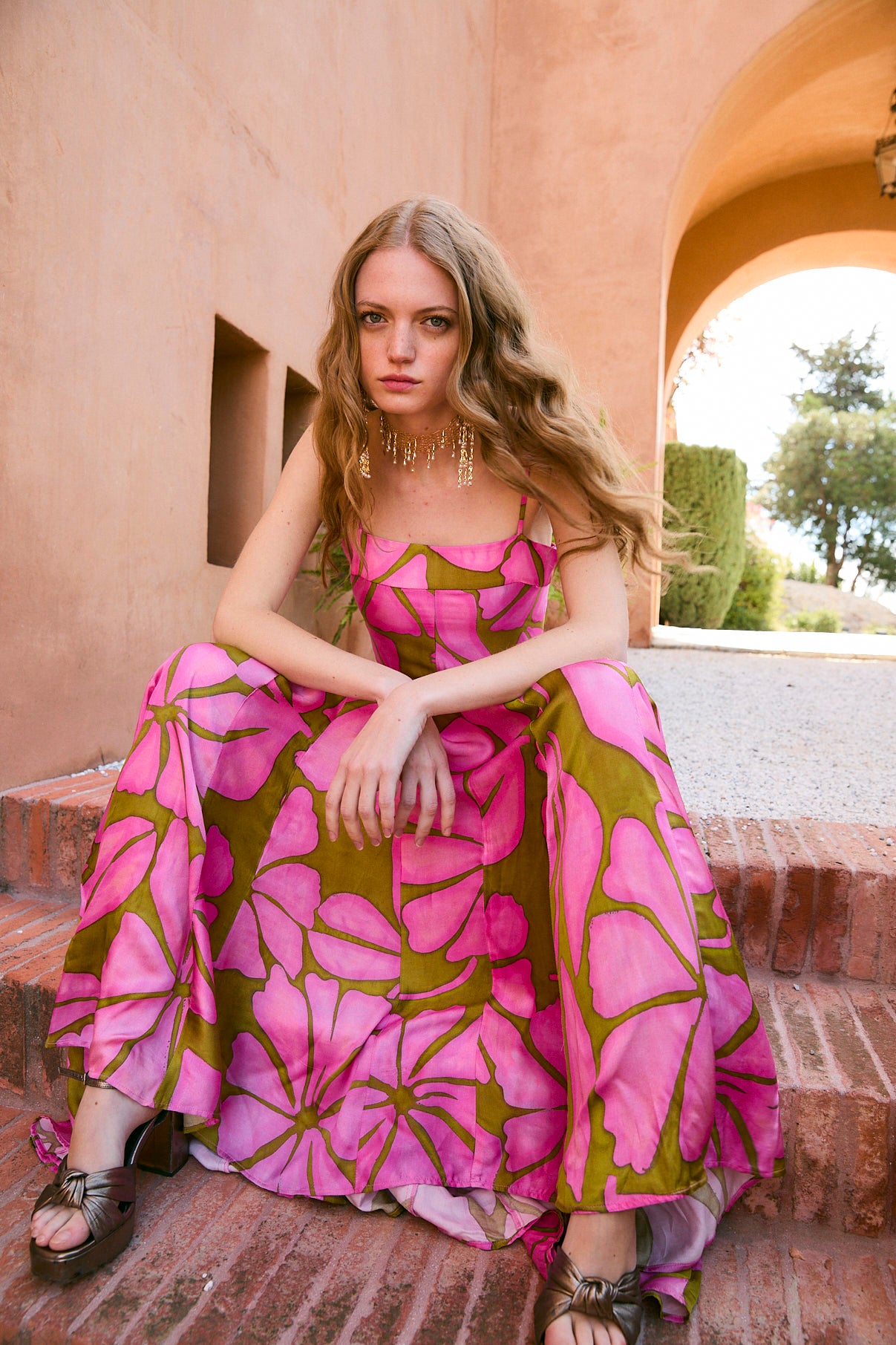 VESTIDO CORINTIA FIJI FRESA