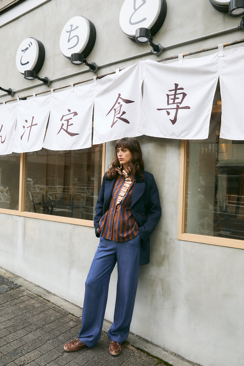 PANTALON CUCA TENCEL AZUL